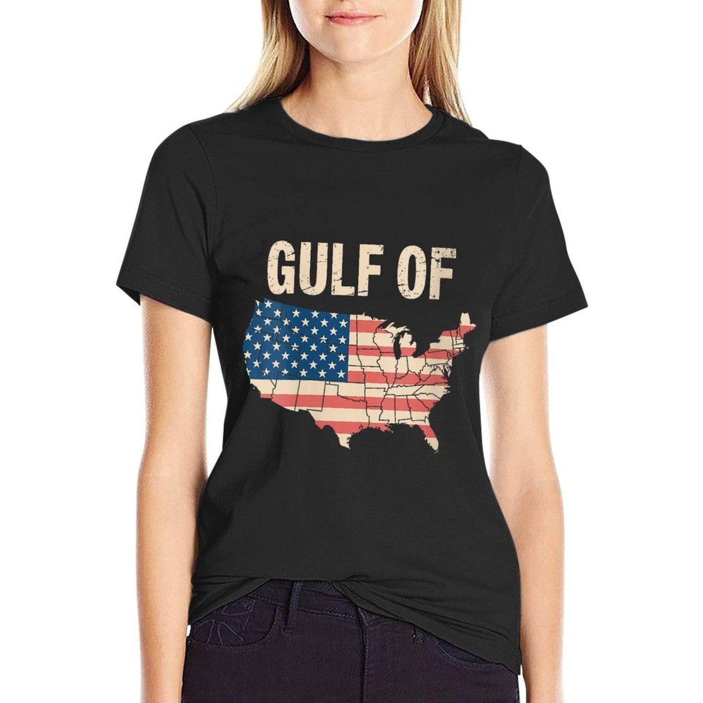 Womens Gulf of United States of America  Polyester Blend T-Shirt