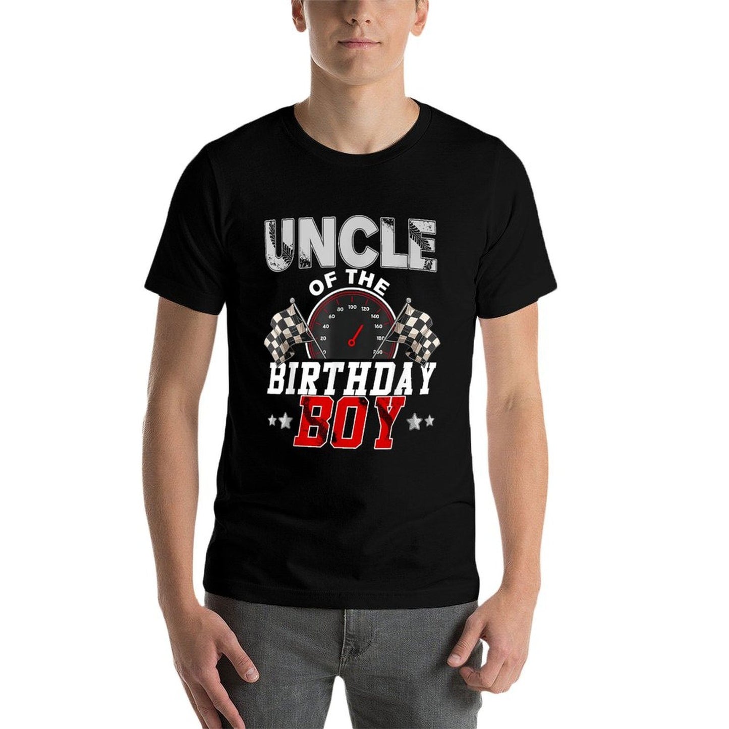 Uncle Of The Birthday Boy Race Car Racing Car Driver  Vintage-inspired T-Shirt