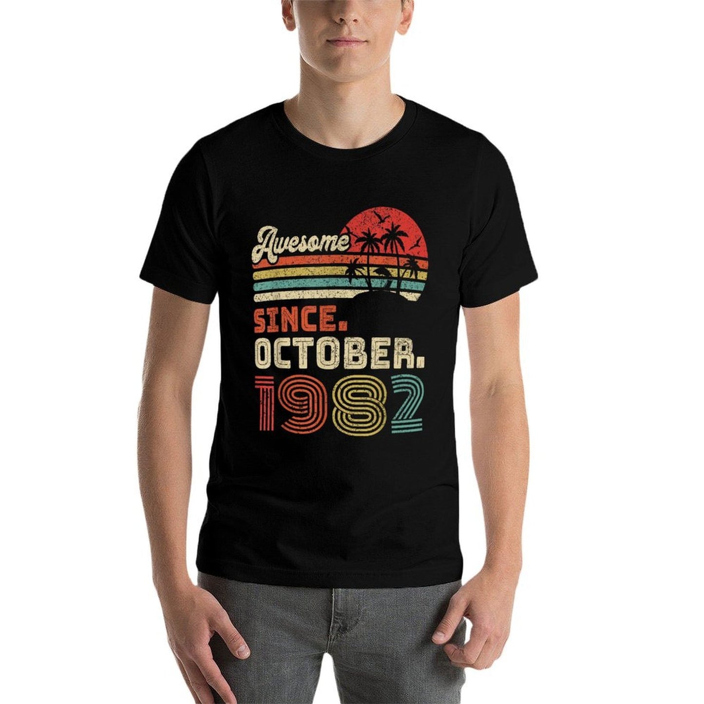 40 Year Old Awesome Since October 1982 40th Birthday Comfortable T-Shirt