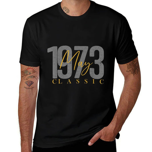 50 Years Old Vintage Since May 1973 50th Birthday Decoration  Durable T-Shirt