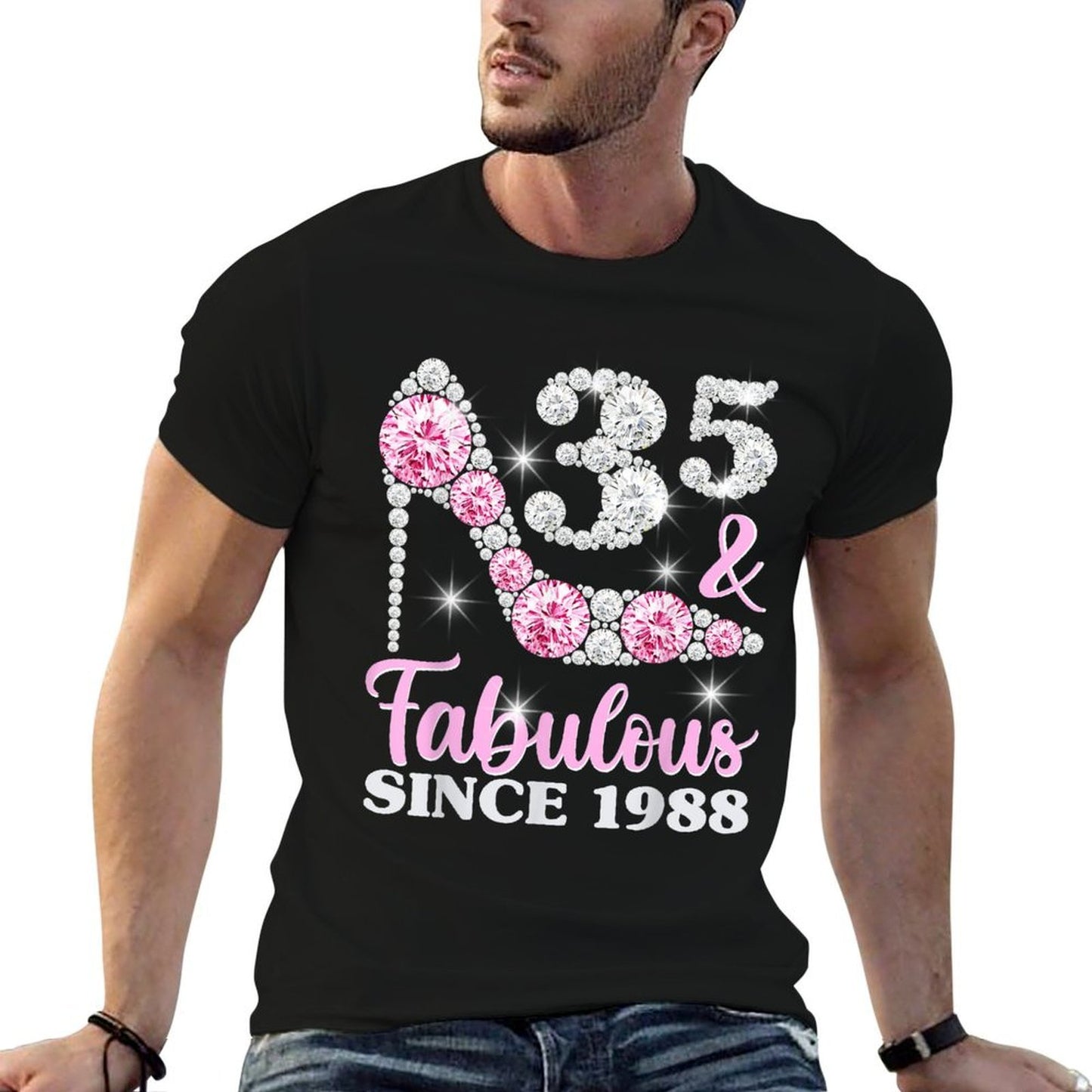 35th Birthdays For Women, 35 And Fabulous Since 1988  Lightweight T-Shirt
