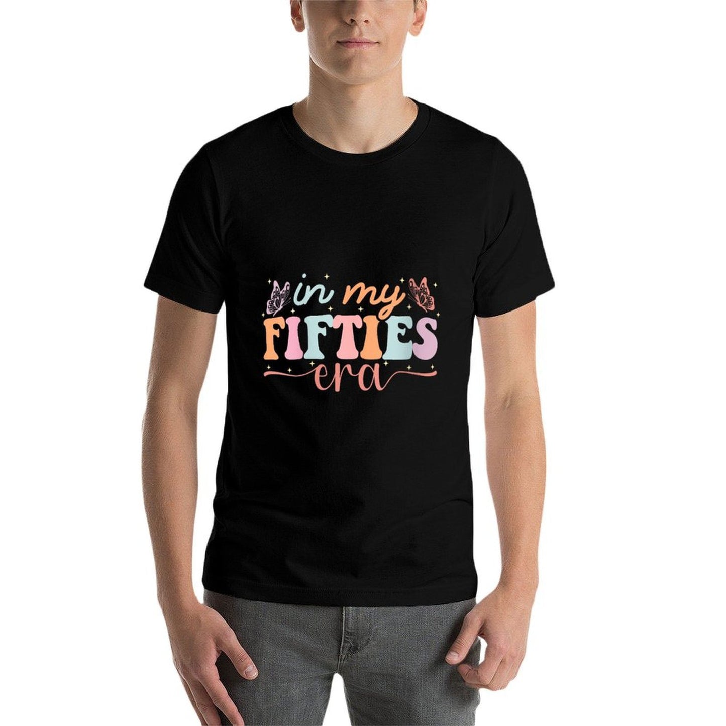 Womens In My Fifties Era 50th Retro Birthday For Women 50 Year Old  Oversized Silhouette T-Shirt