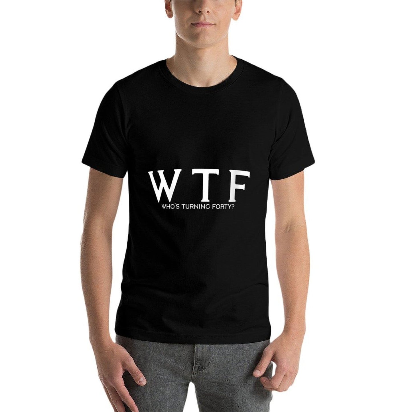Womens 40th Birthday Gift Tshirt WTF Who&#39;s Turning Forty Funny  Stretchy T-Shirt