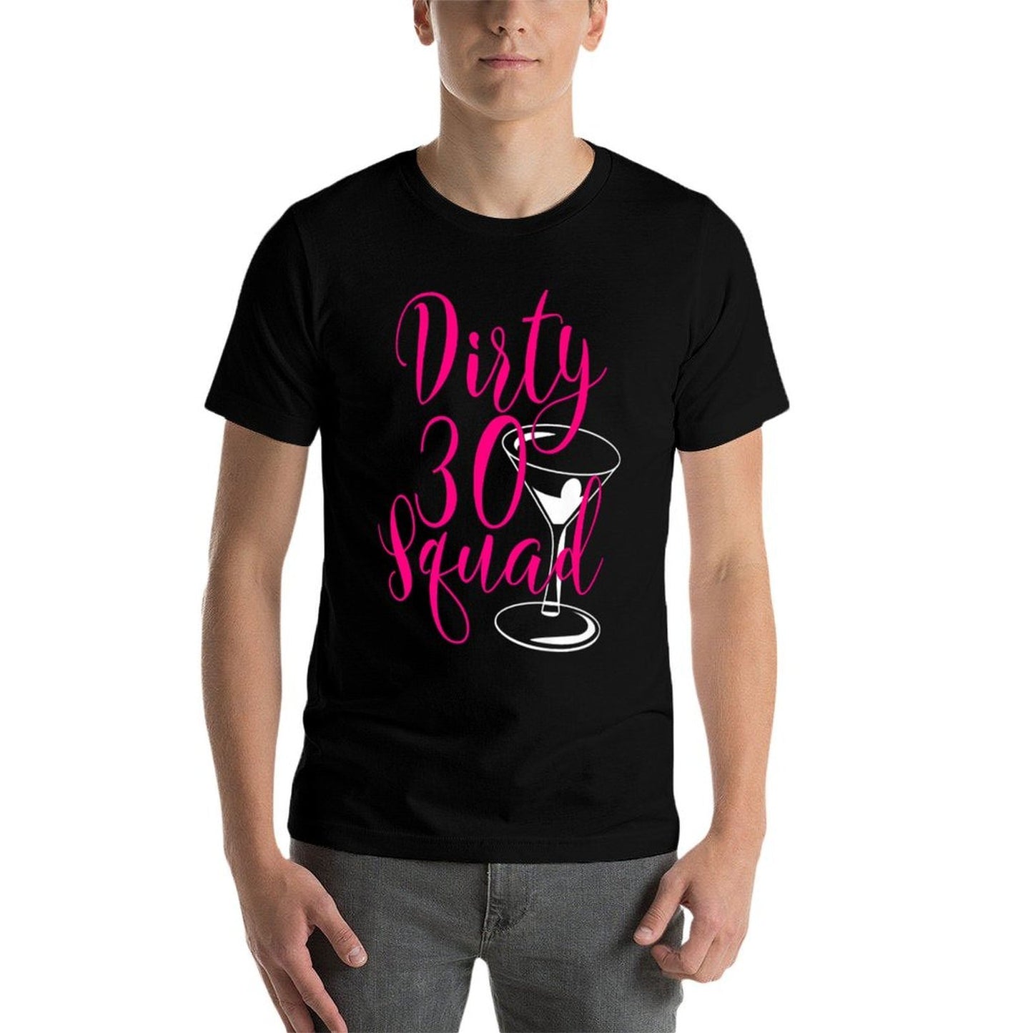 30th Birthday Party Dirty 30 Squad Thirty Pink Premium  Stretchy T-Shirt