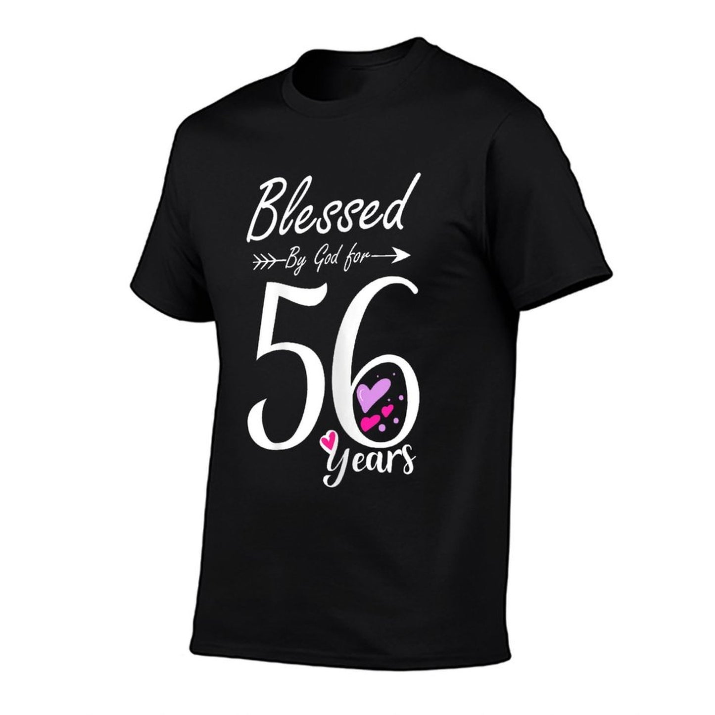 56th Birthday Gift And Blessed for 56 Years Birthday  Polyester Blend T-Shirt