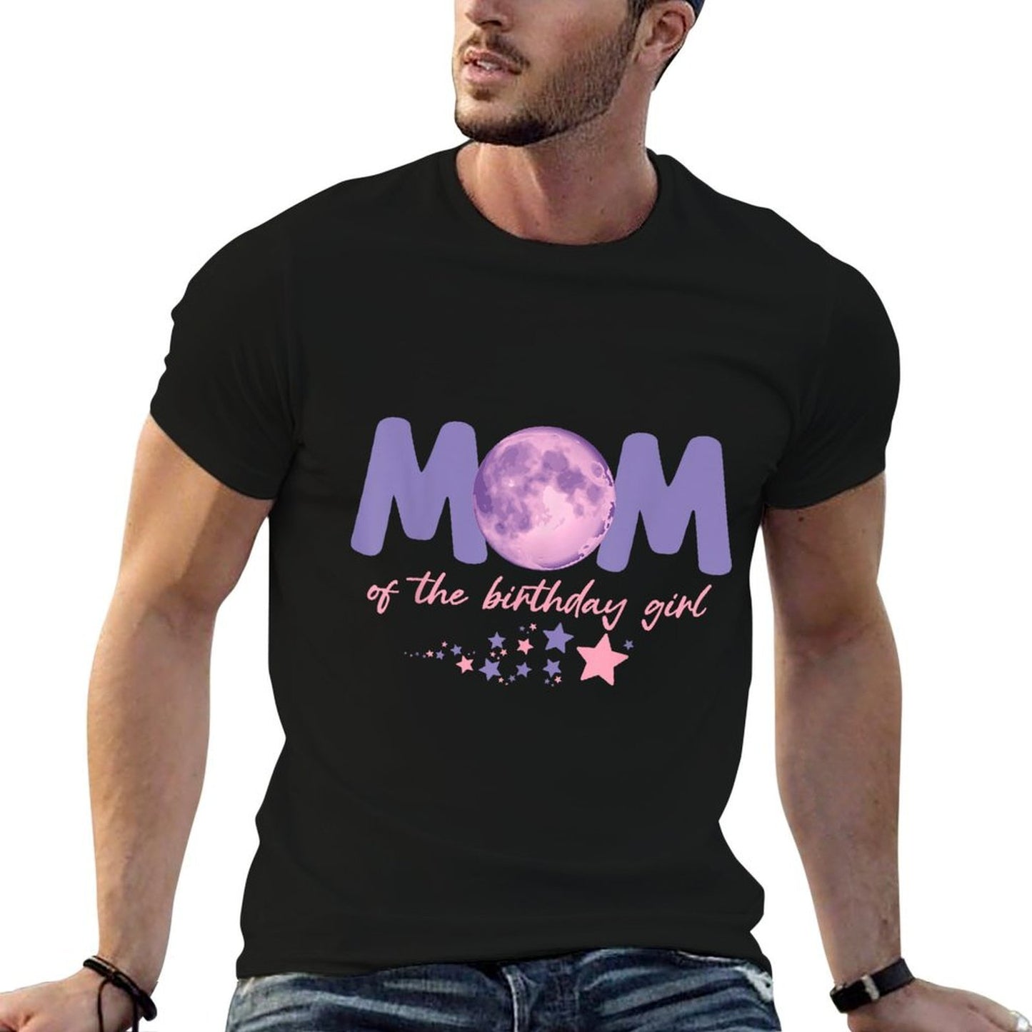 Two The Moon Mom Of The Birthday Girl Astronaut Family Party  Affordable Price T-Shirt