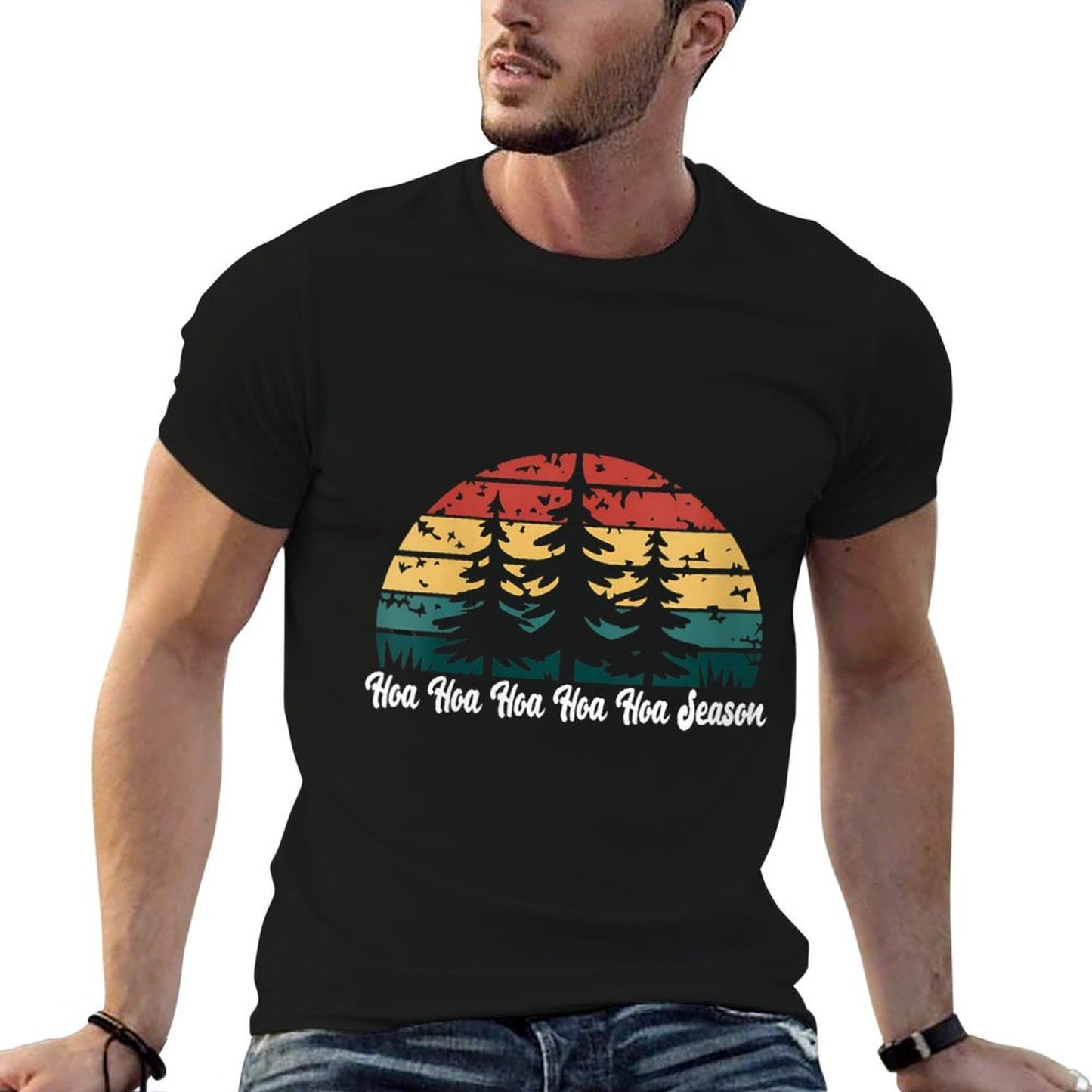 Womens Hoa Hoa Hoa Hoa Hoa Cozy Season Twilight Lover Pine Forest  Cotton T-Shirt