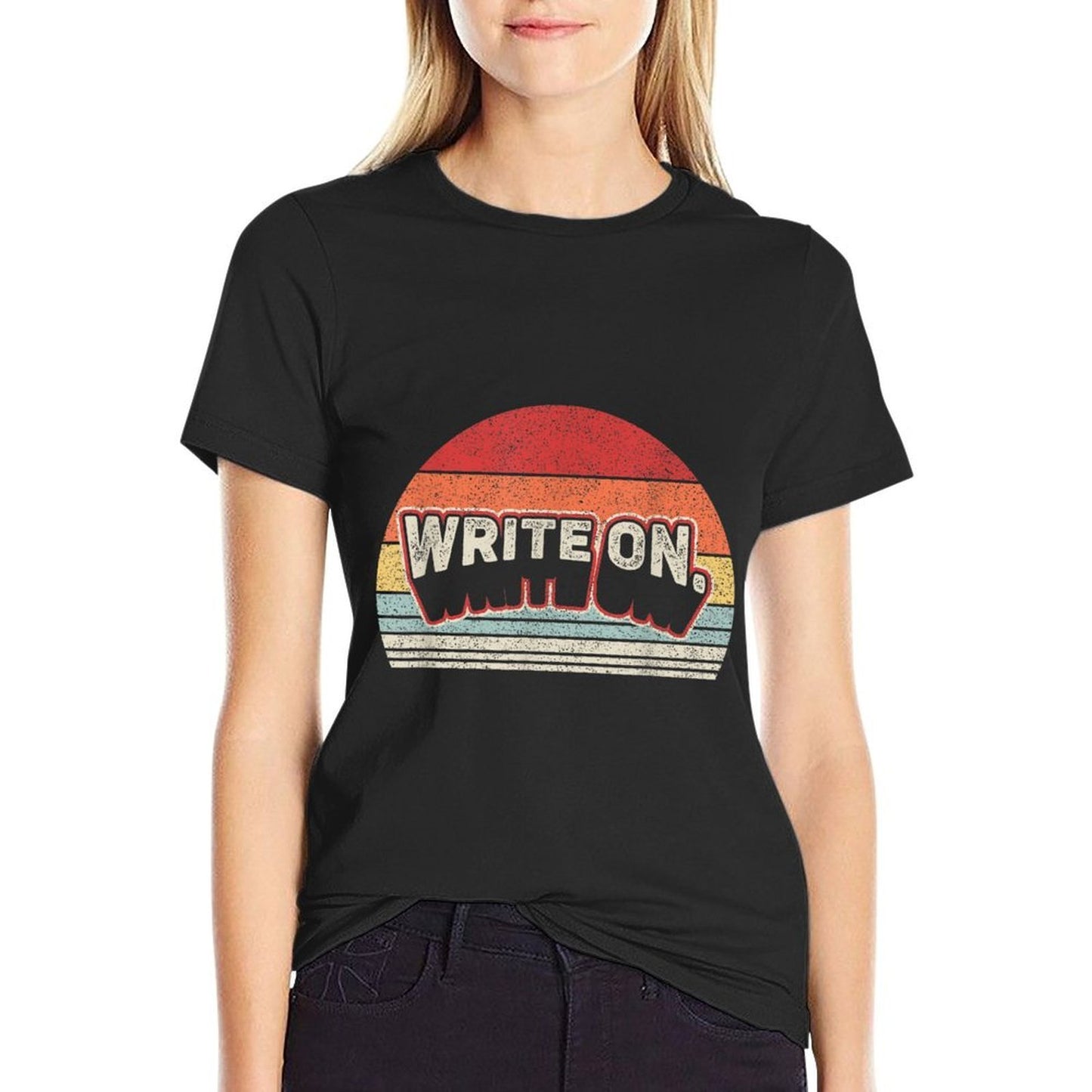 Vintage Retro Write On. Funny Writing Gifts For Writer  Vintage-inspired T-Shirt