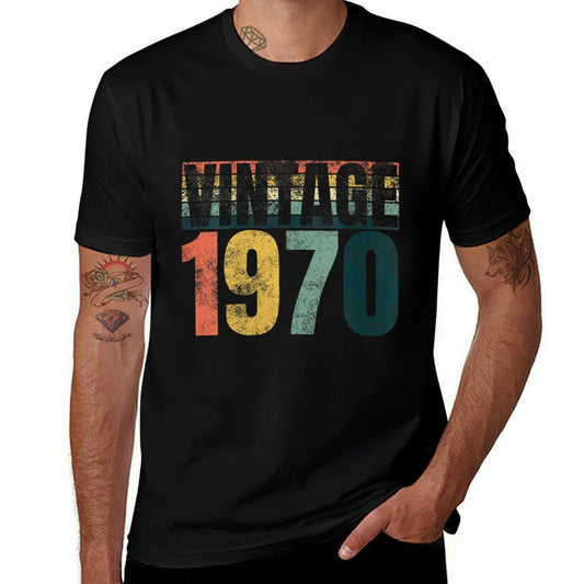 Womens Vintage 1970 Bday Turning 50 Gifts Distressed 50th Birthday  Graphic-printed T-Shirt