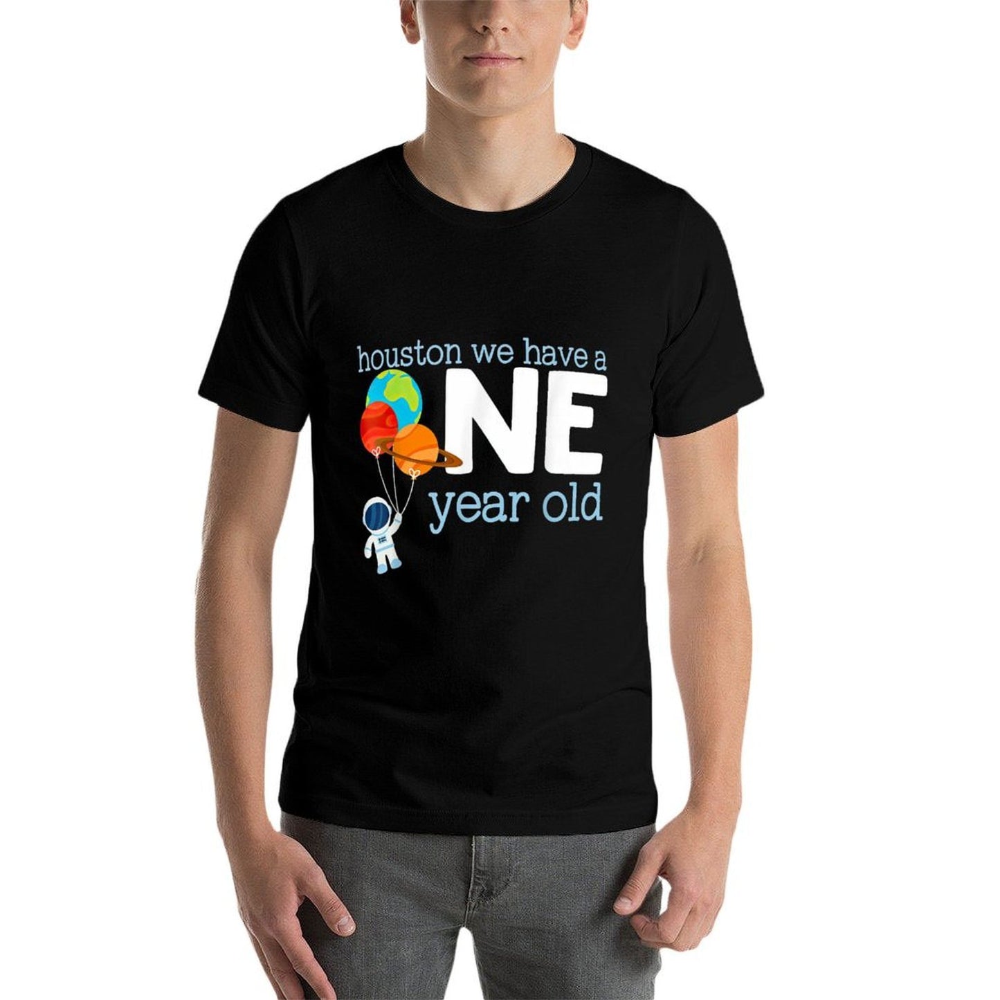 1 Years Old Birthday Boy Space Astronaut 1st Birthday  High-quality Stitching T-Shirt
