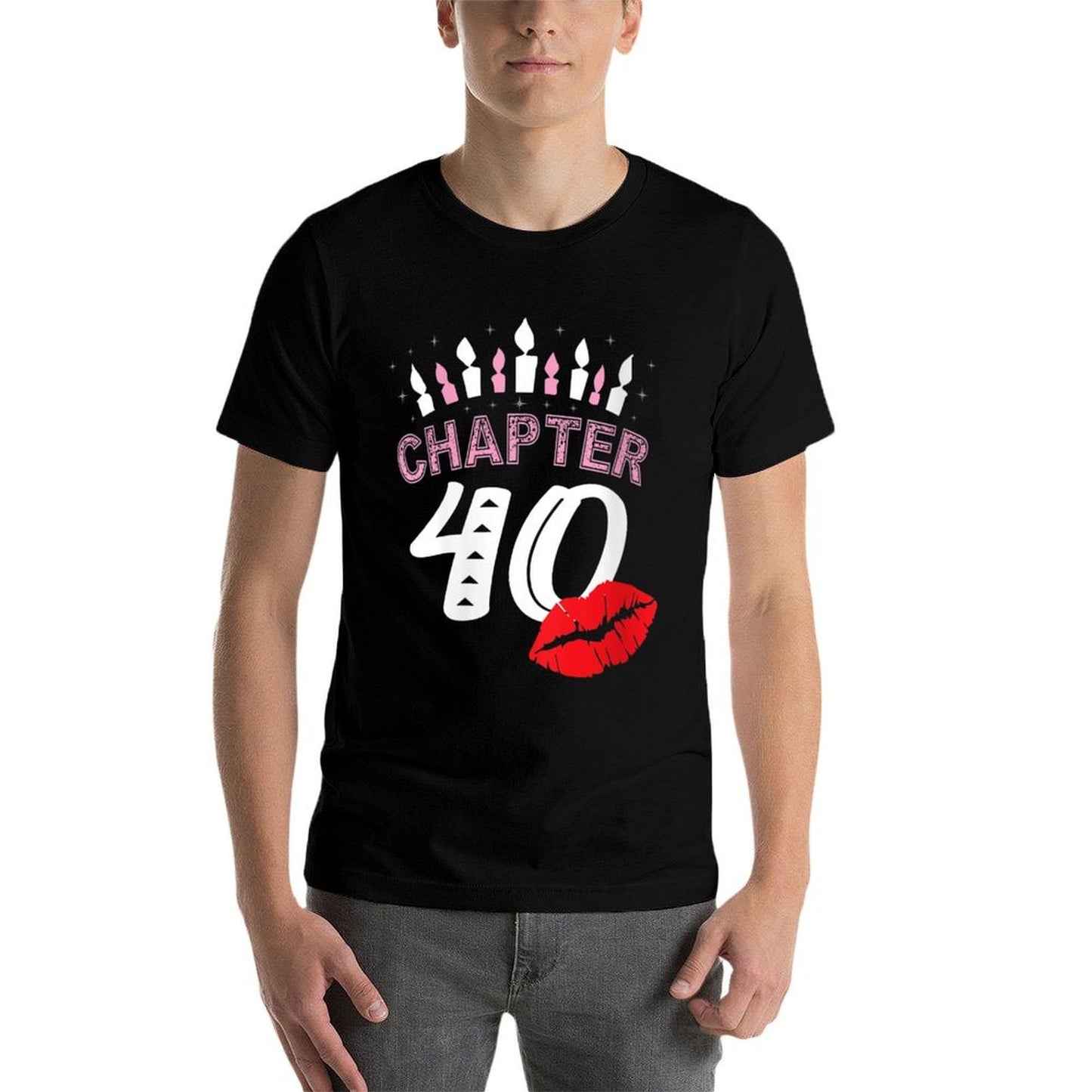 Womens 40th Birthday Women Lips Tshirt Chapter 40 Years Old Gift  Versatile T-Shirt