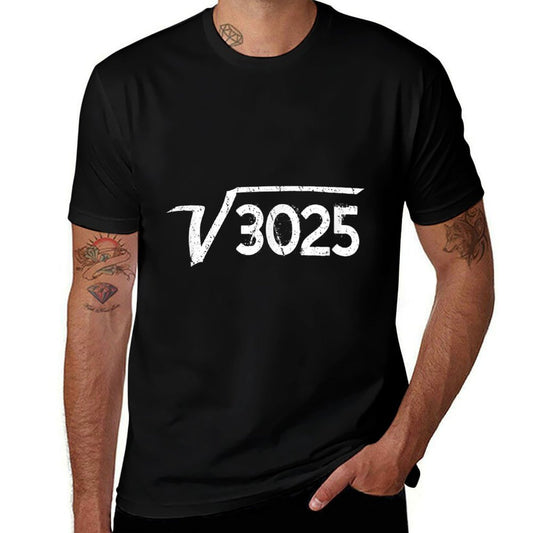 50th Birthday Square Root of 3025 Maths  Graphic-printed T-Shirt