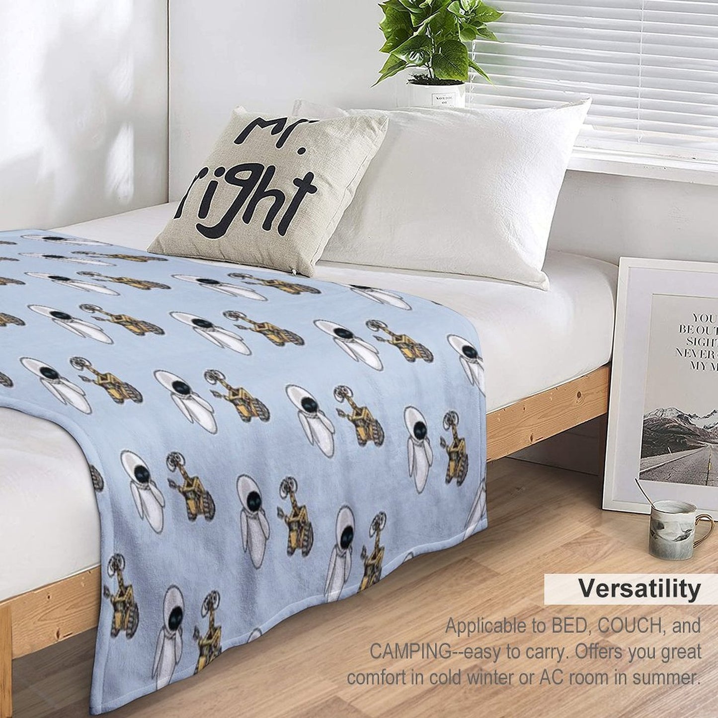 Wall-e And Eve Bundle Velvety-soft Throw Blanket