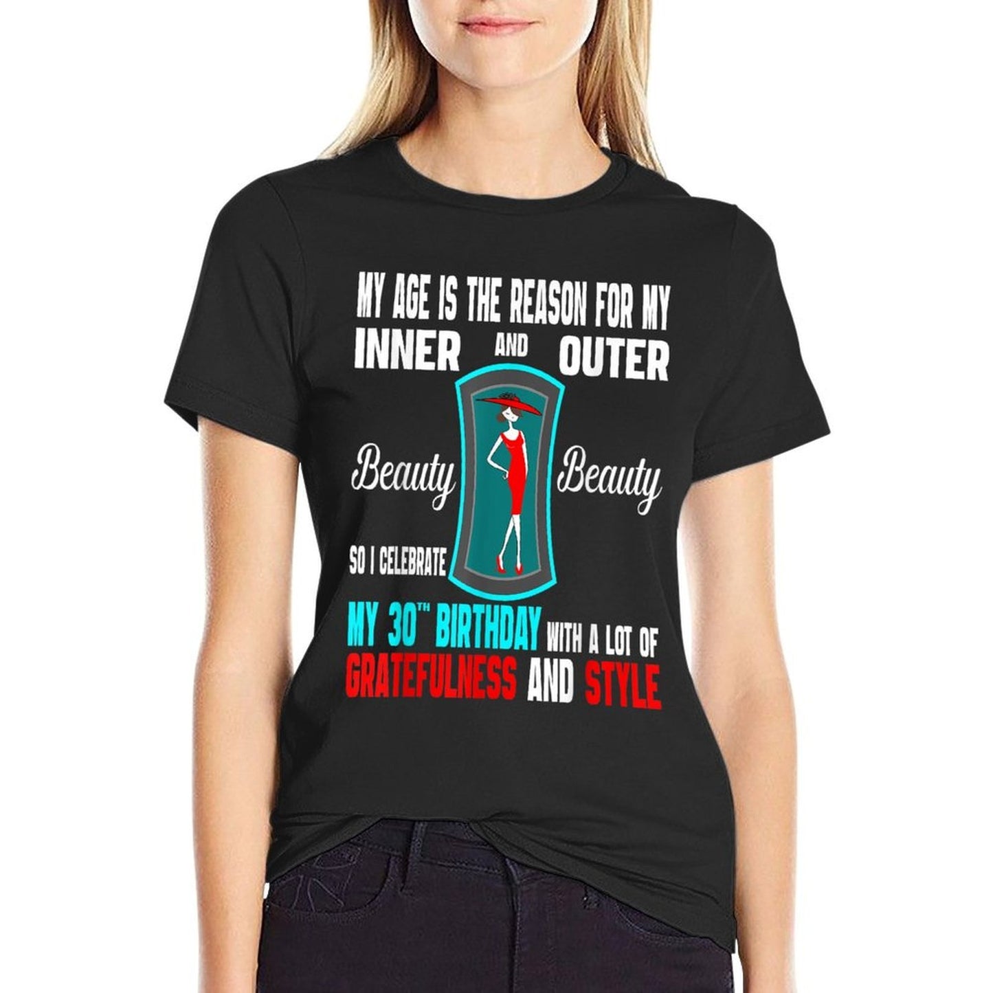 30 Year Old Women Fabulous Bday 1991 - Girls 30th Birthday  Trendy Pattern T-Shirt