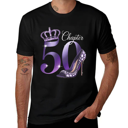 Womens 50th Birthday Decorations for Women Chapter 50 Crown High  Relaxed-fit T-Shirt