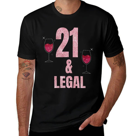Womens 21st Birthday Gifts for Women Glam 21st Birthday T  Oversized Silhouette T-Shirt
