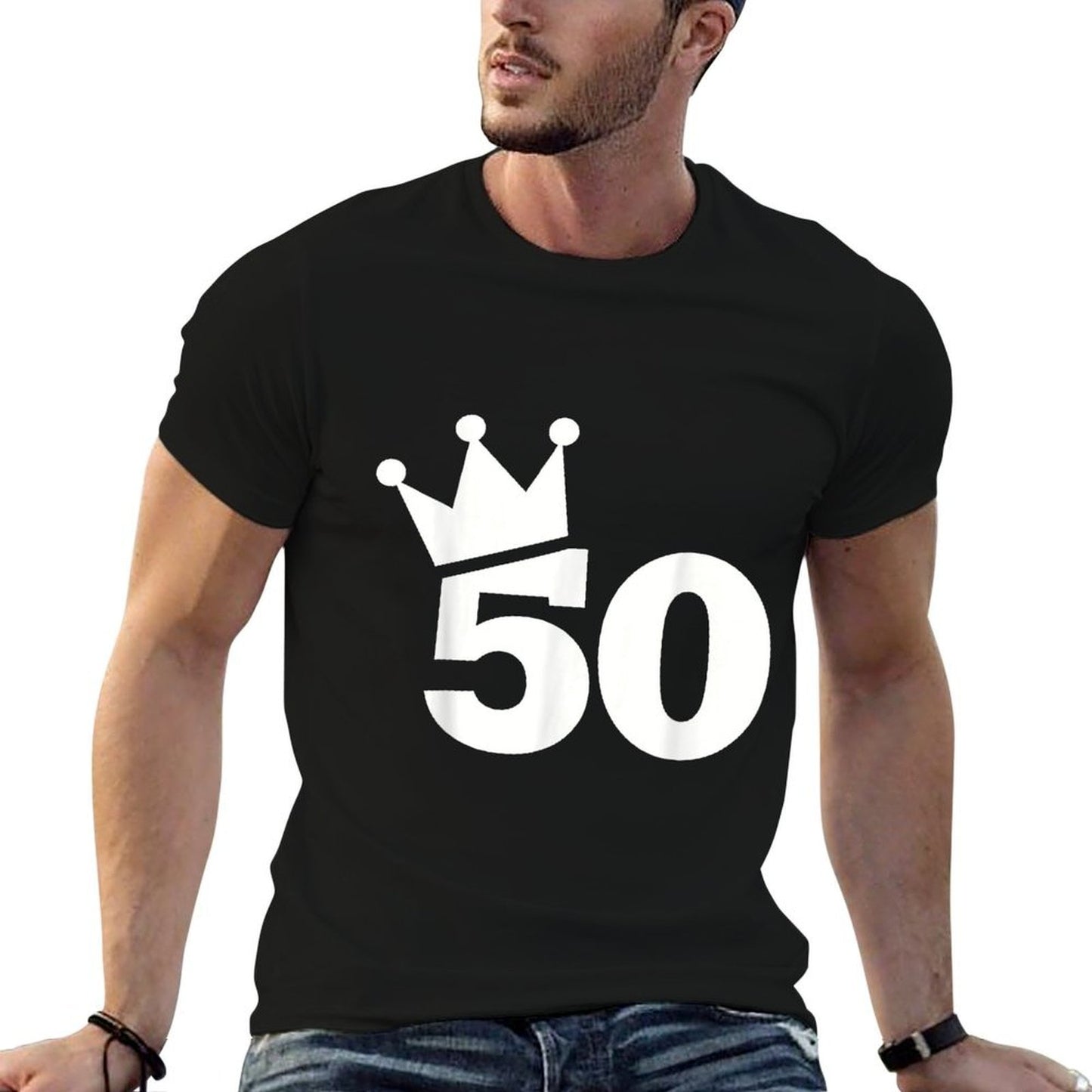50th Birthday Crown  Stretchy T-Shirt