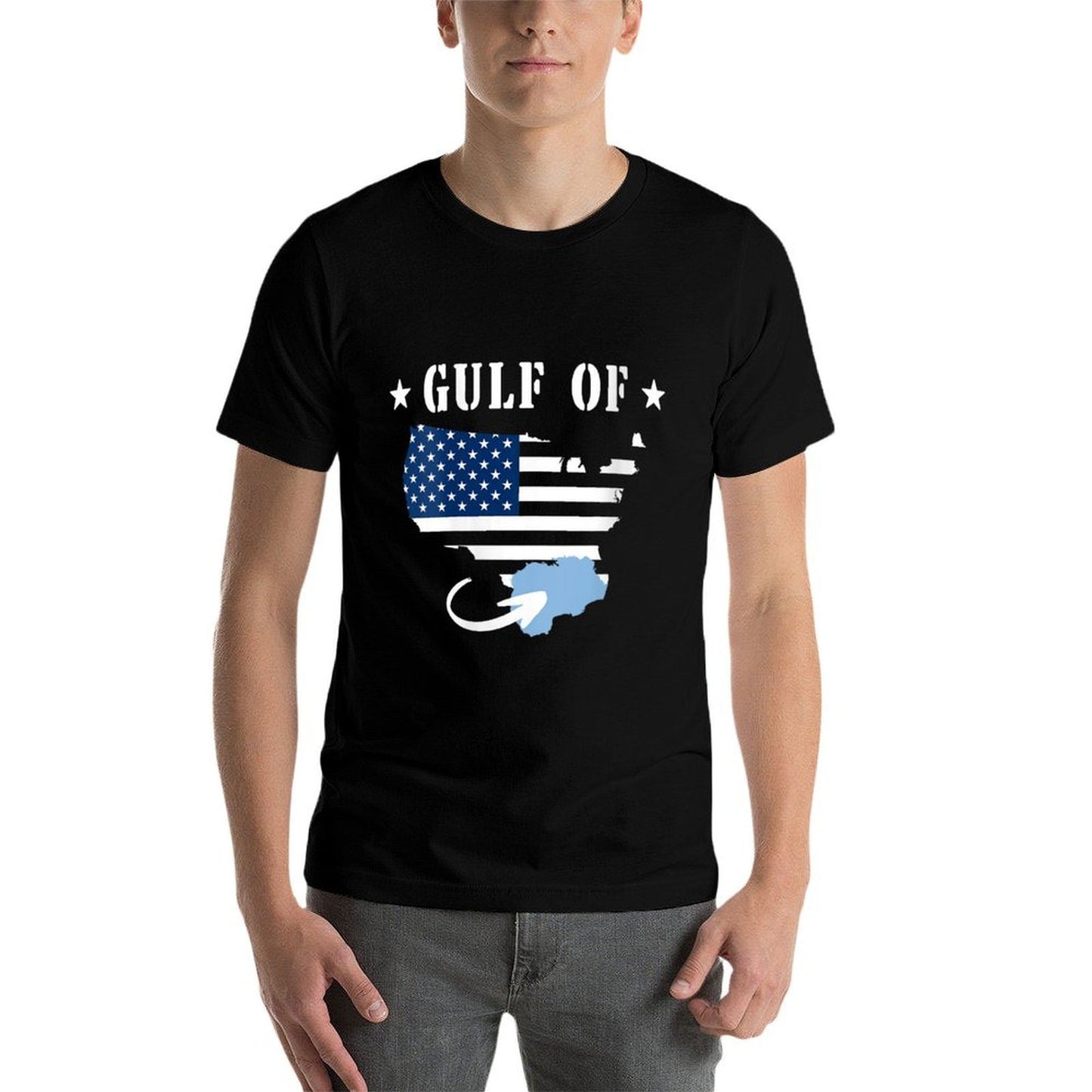 Womens Gulf of US America Map Location  Moisture-wicking T-Shirt