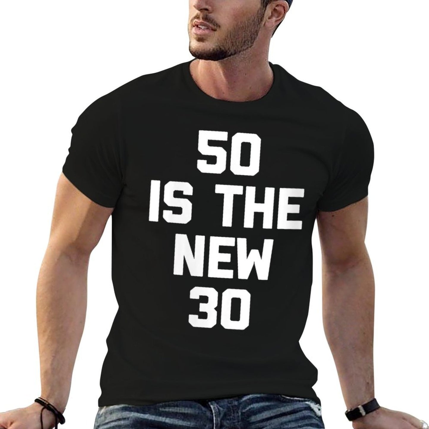 Womens 50 Is The New 30 Funny Saying 50th Birthday  Cotton T-Shirt