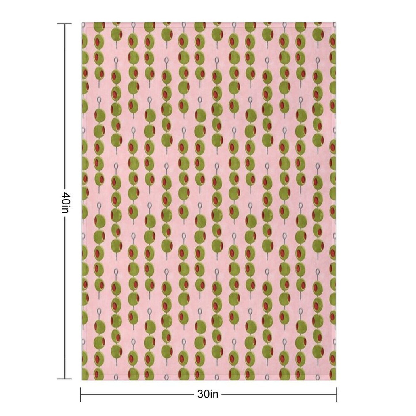 Martini Cocktail Olives  - Olives on A Stick (pink) Machine-washable Throw Blanket