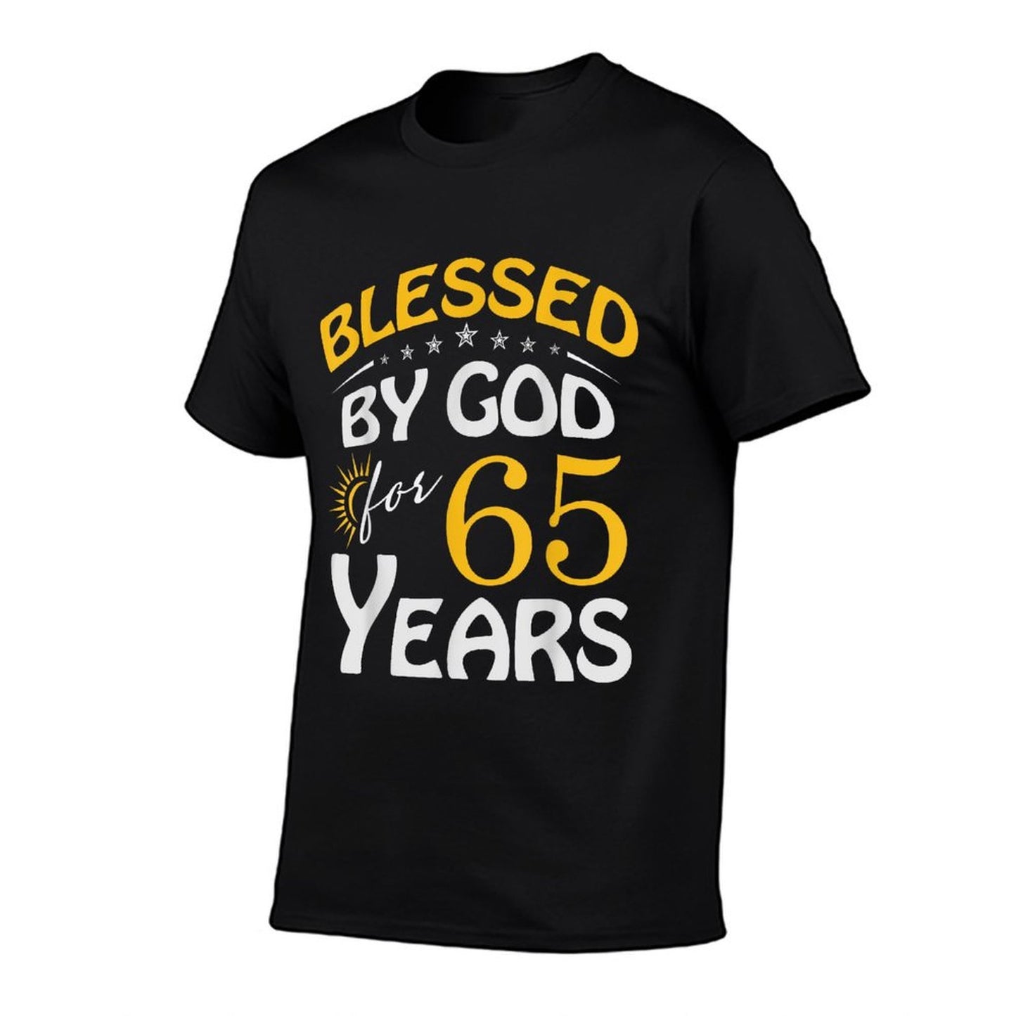 Vintage Blessed by God For 65 Years Old Happy 65th Birthday  Graphic-printed T-Shirt