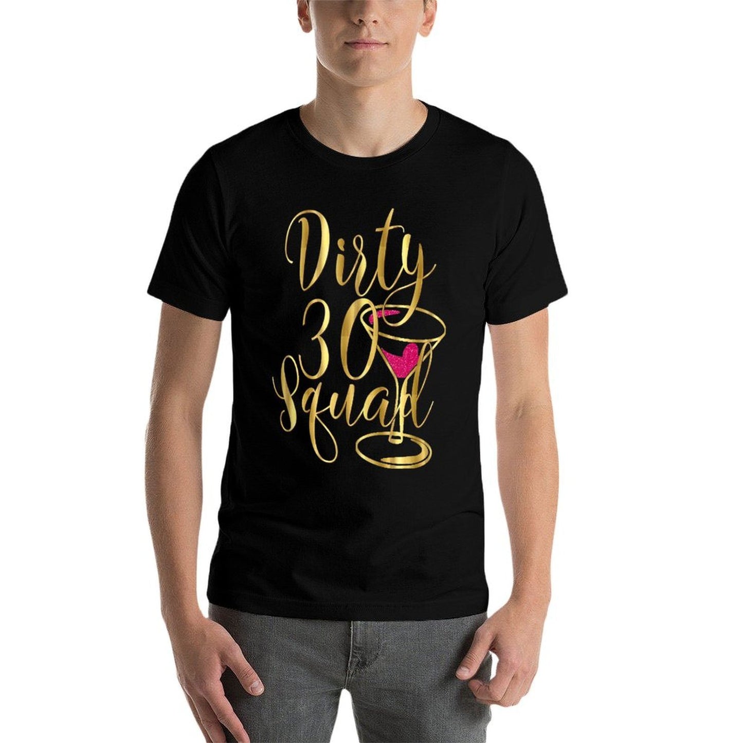 30th Birthday Bestie Dirty Thirty Squad 30  Heathered Texture T-Shirt