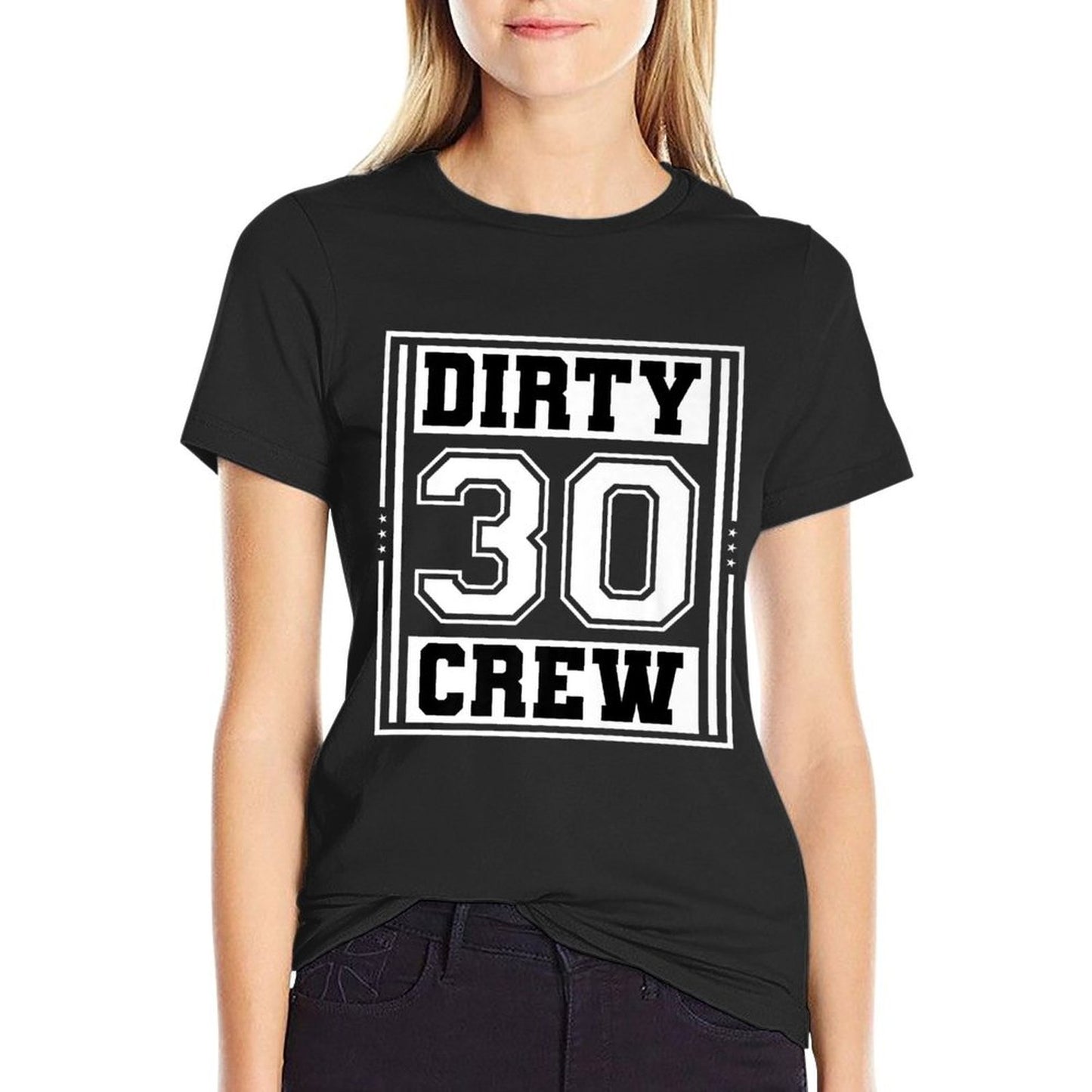 30th Birthday Party Squad - Dirty 30 Crew Birthday Matching Premium  Heathered Texture T-Shirt