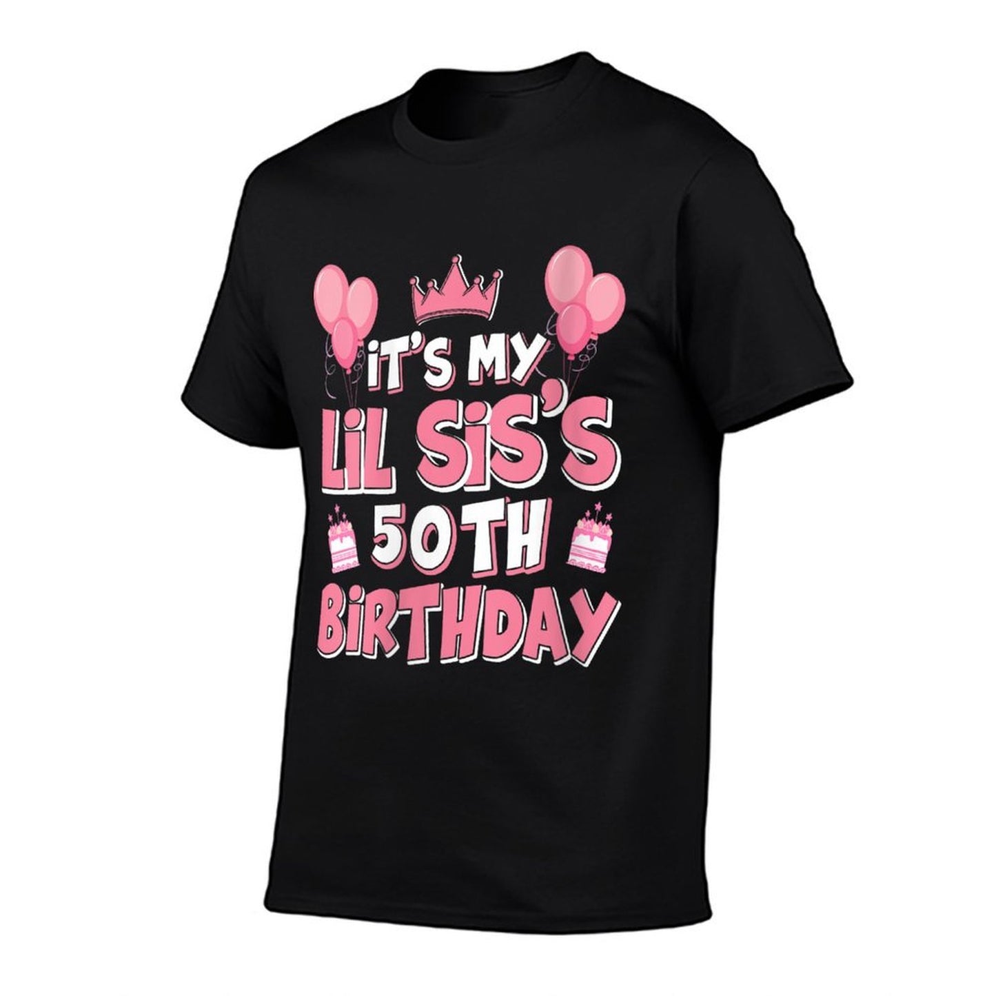 Womens Balloons It's My LIL SIS's 50th Birthday 1975 50 Years Old  Breathable T-Shirt