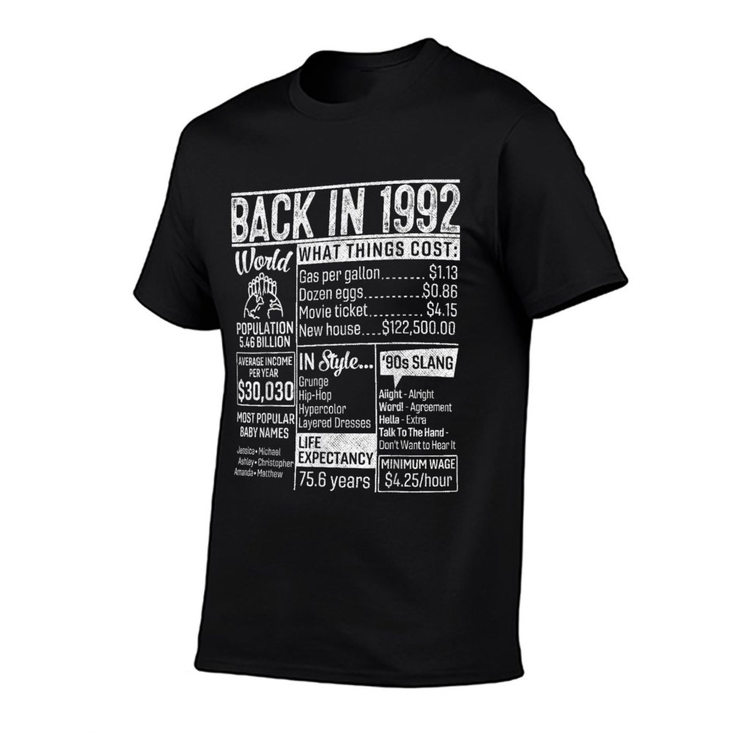 30 Year Old Gifts Back in 1992 Retro Poster 30th Birthday  Versatile T-Shirt