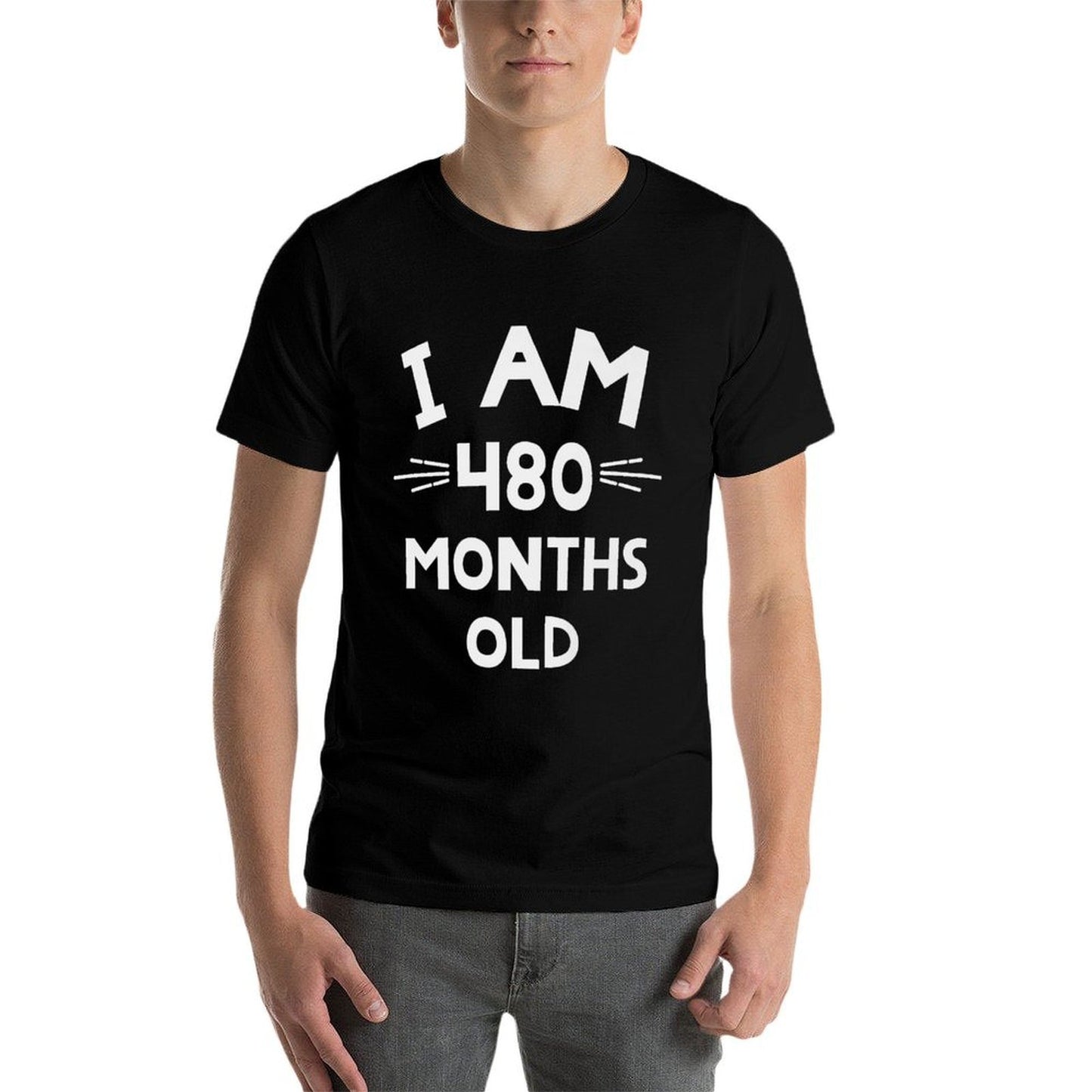 40th Birthday I Am 480 Months Old Funny Gift Premium  Easy-care T-Shirt