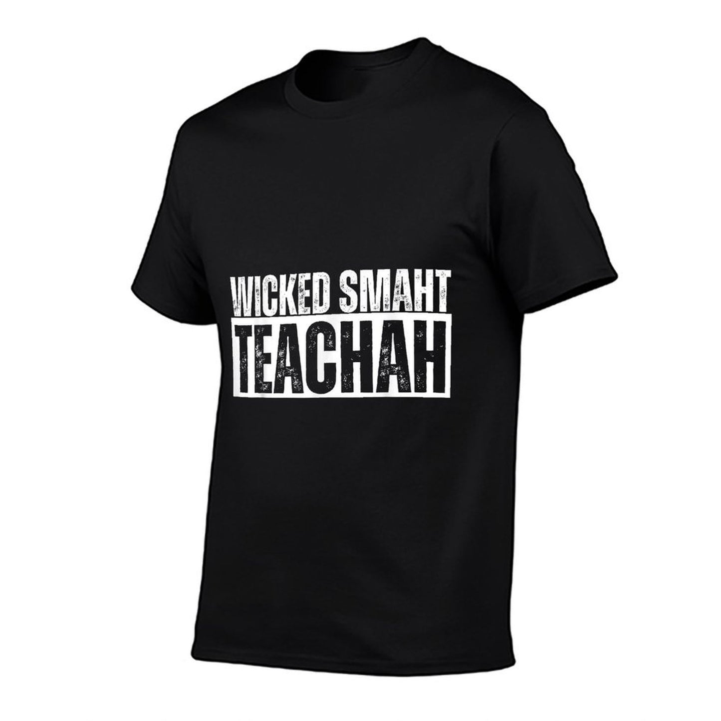 Wicked Smaht Teachah Wicked Smart Teacher Distressed  Slim-fit Cut T-Shirt