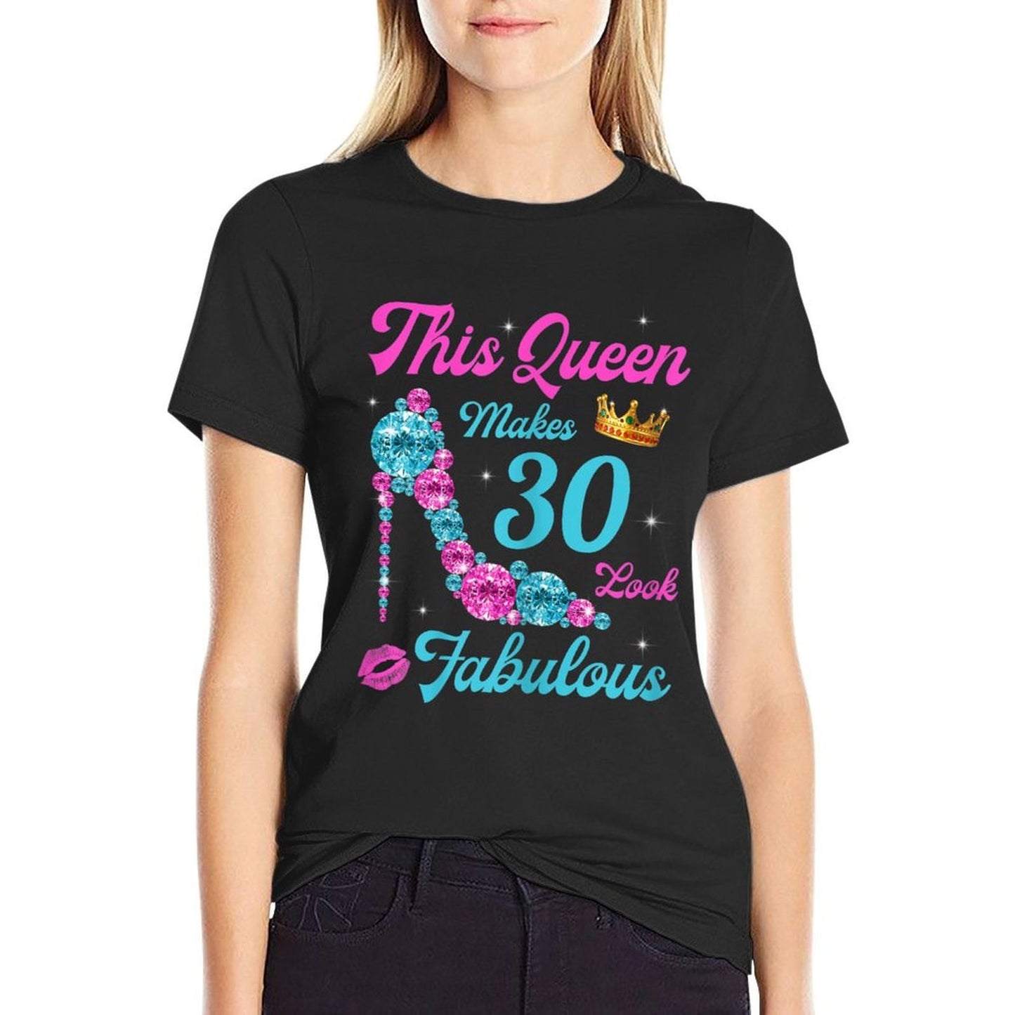 Womens This Queen Makes 30th Birthday Fabulous 30th Birthday  Lightweight T-Shirt