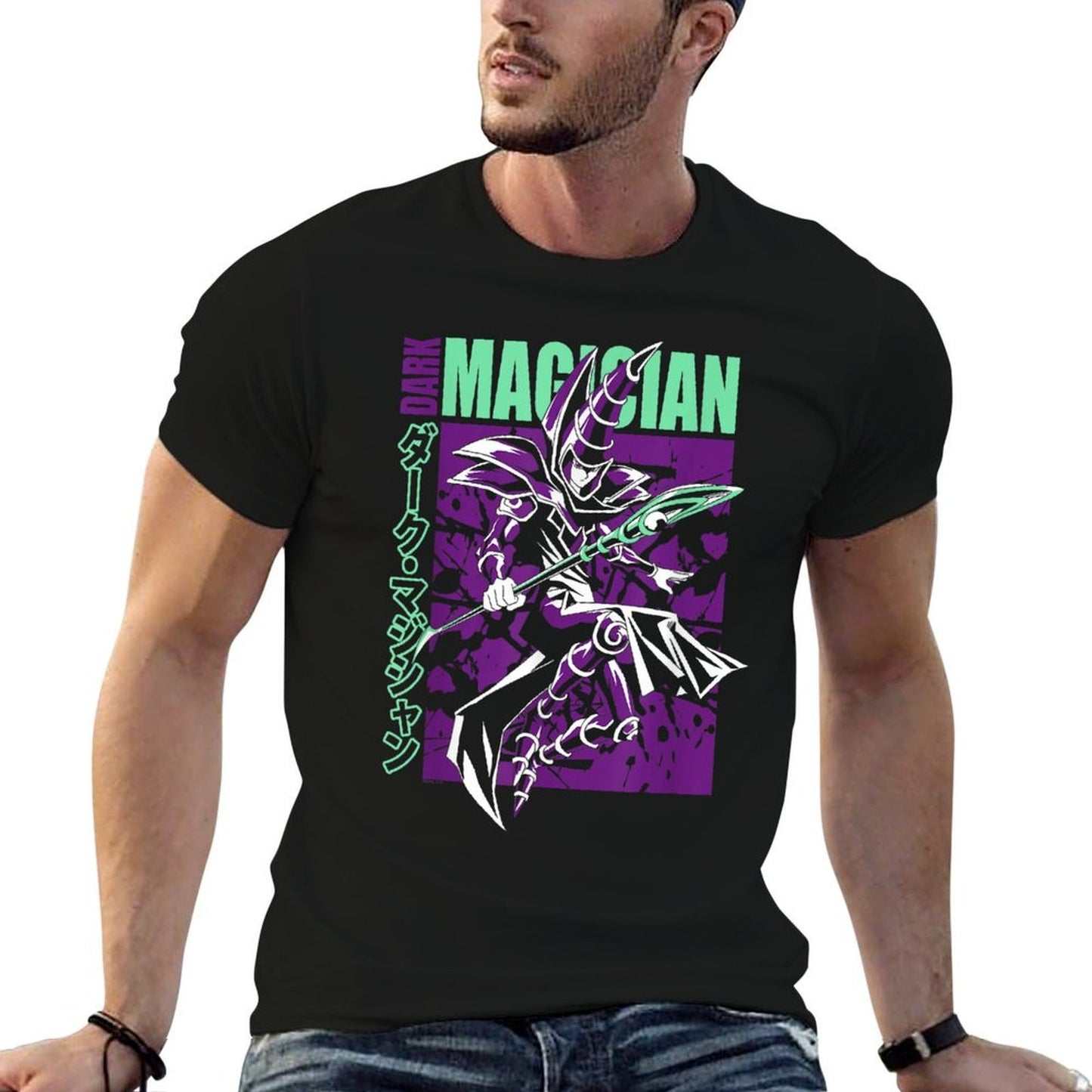 Yu-Gi-Oh! Duel Monsters Dark Magician Fight Pose Anime  Breathable T-Shirt