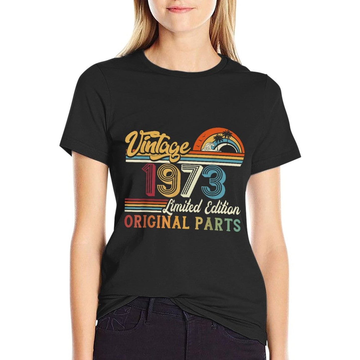 Vintage 1973 Limited Edition Original Parts 50th Birthday  Slim-fit Cut T-Shirt
