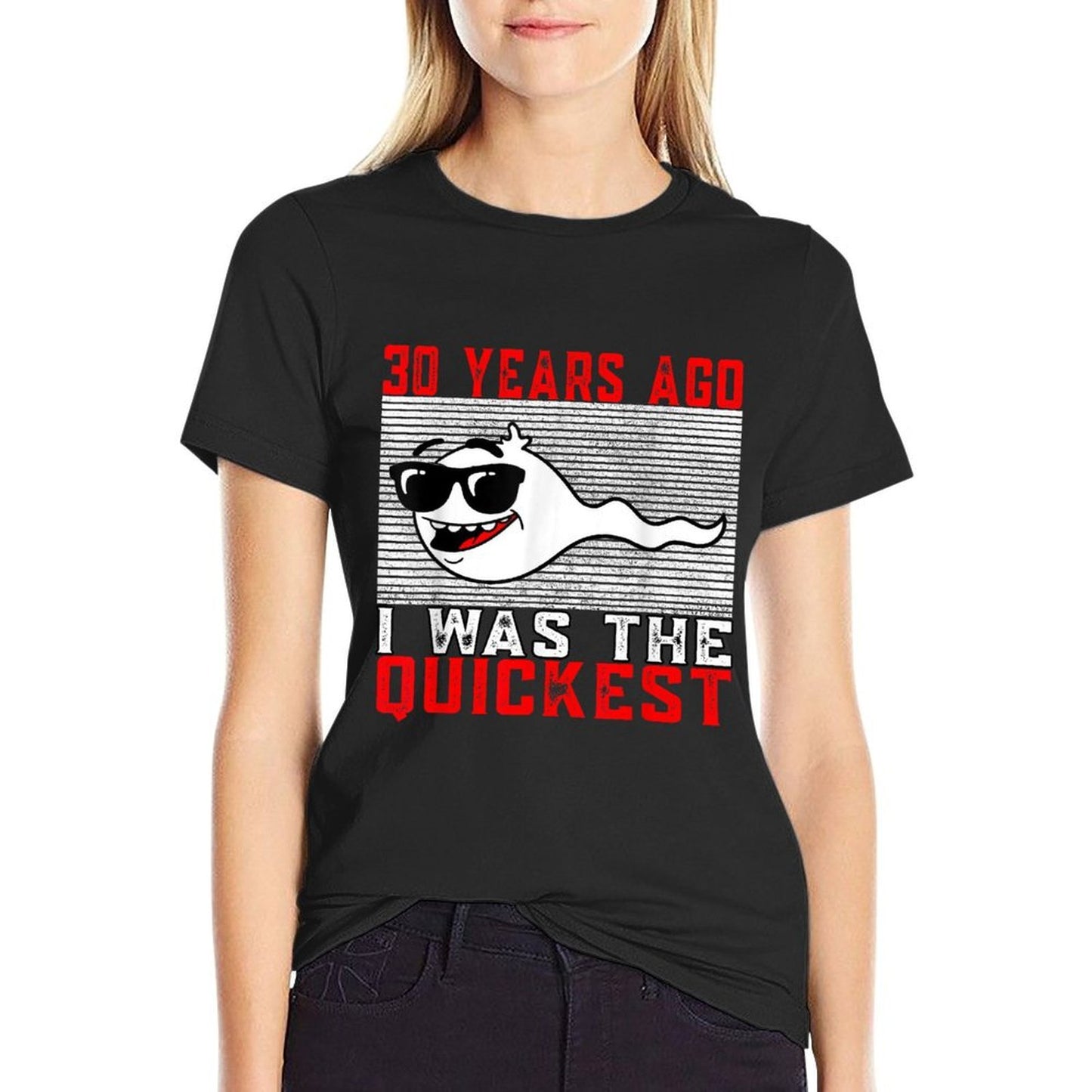 30 Years Ago I Was The Quickest 30th Birthday Funny  High-quality Stitching T-Shirt