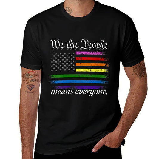 Womens We The People Means Everyone Usa Lgbt Equality  Slim-fit Cut T-Shirt