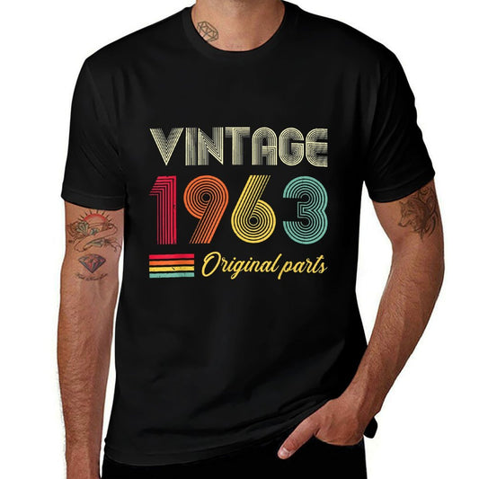 Vintage 1963 Original Parts 60 Years Old 60th Birthday  Trendy Pattern T-Shirt