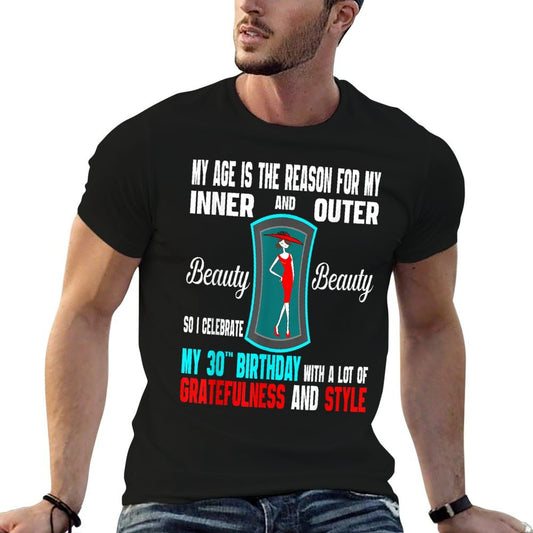 30 Year Old Women Fabulous Bday 1991 - Girls 30th Birthday  Trendy Pattern T-Shirt