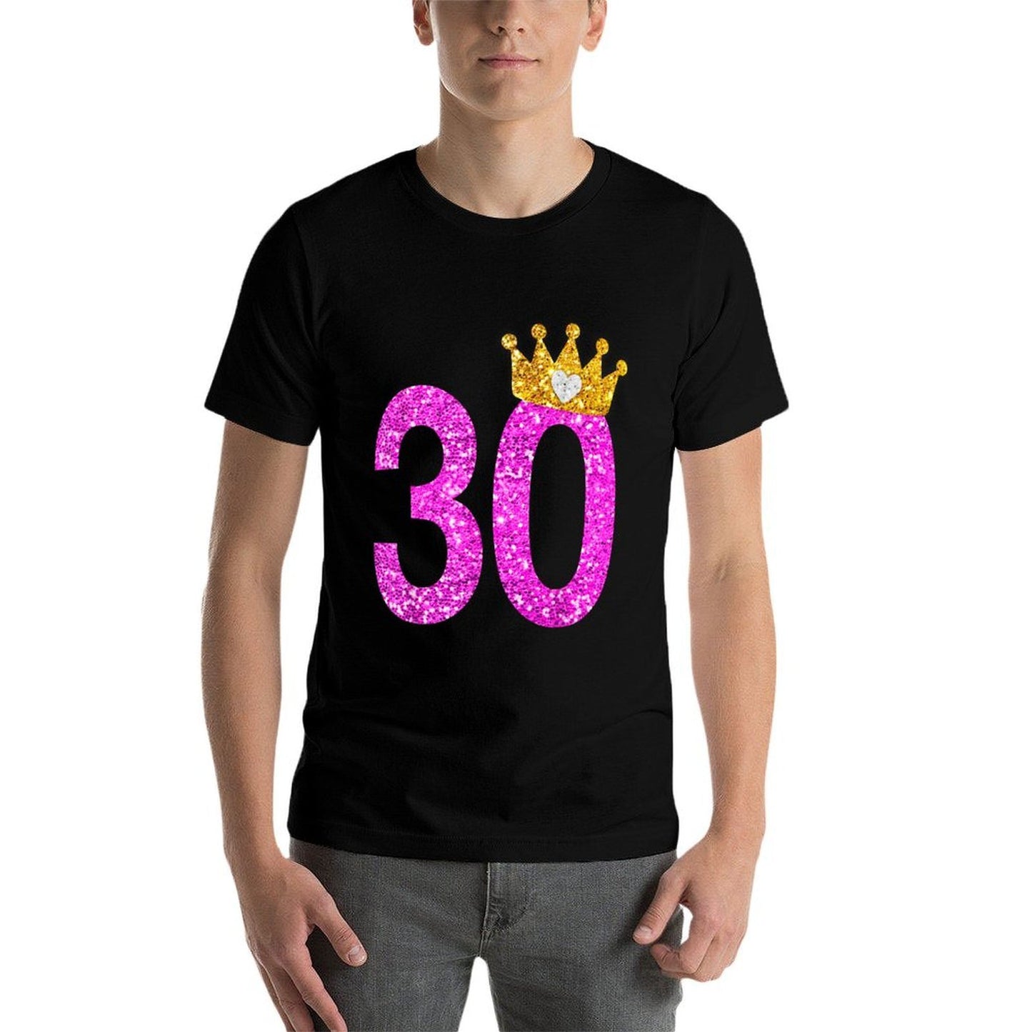 30th Birthday Shirt Princess Crown  Easy-care T-Shirt