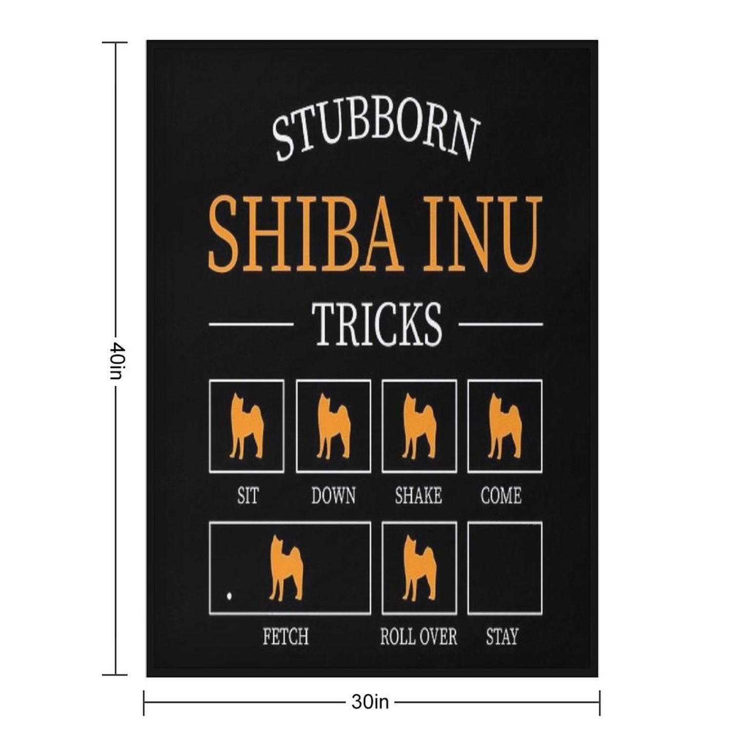 Shiba Inu, Gift, Shirt Wrinkle-free Throw Blanket