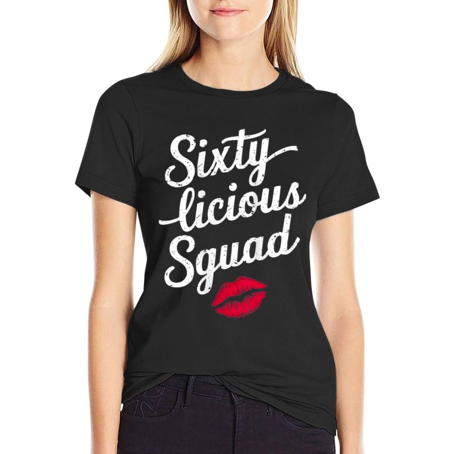 Womens Sixty-licious Squad Women 60th Birthday  Relaxed-fit T-Shirt