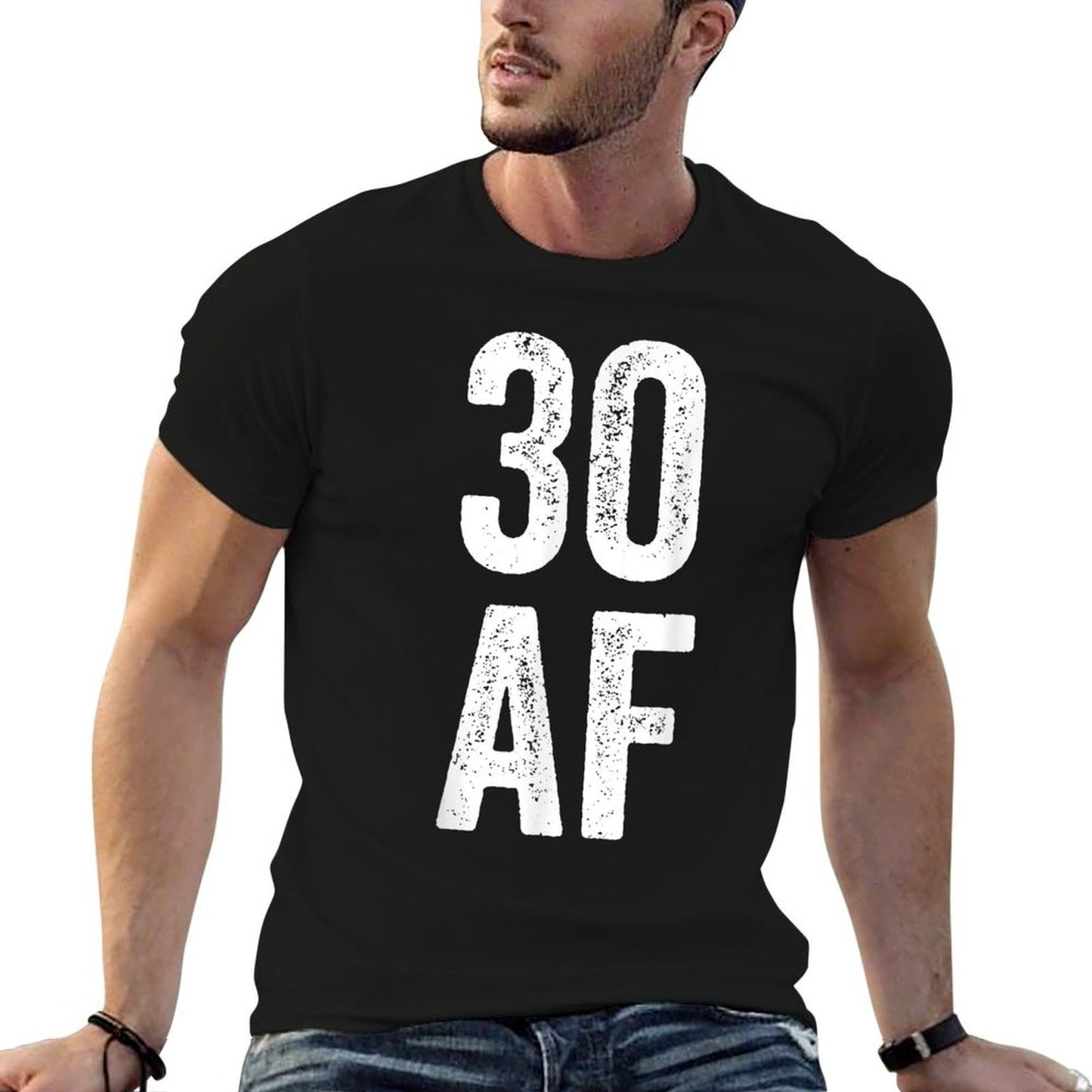 30 AF - 30th Birthday Men Women Thirty Gift  Summer-ready Fabric T-Shirt