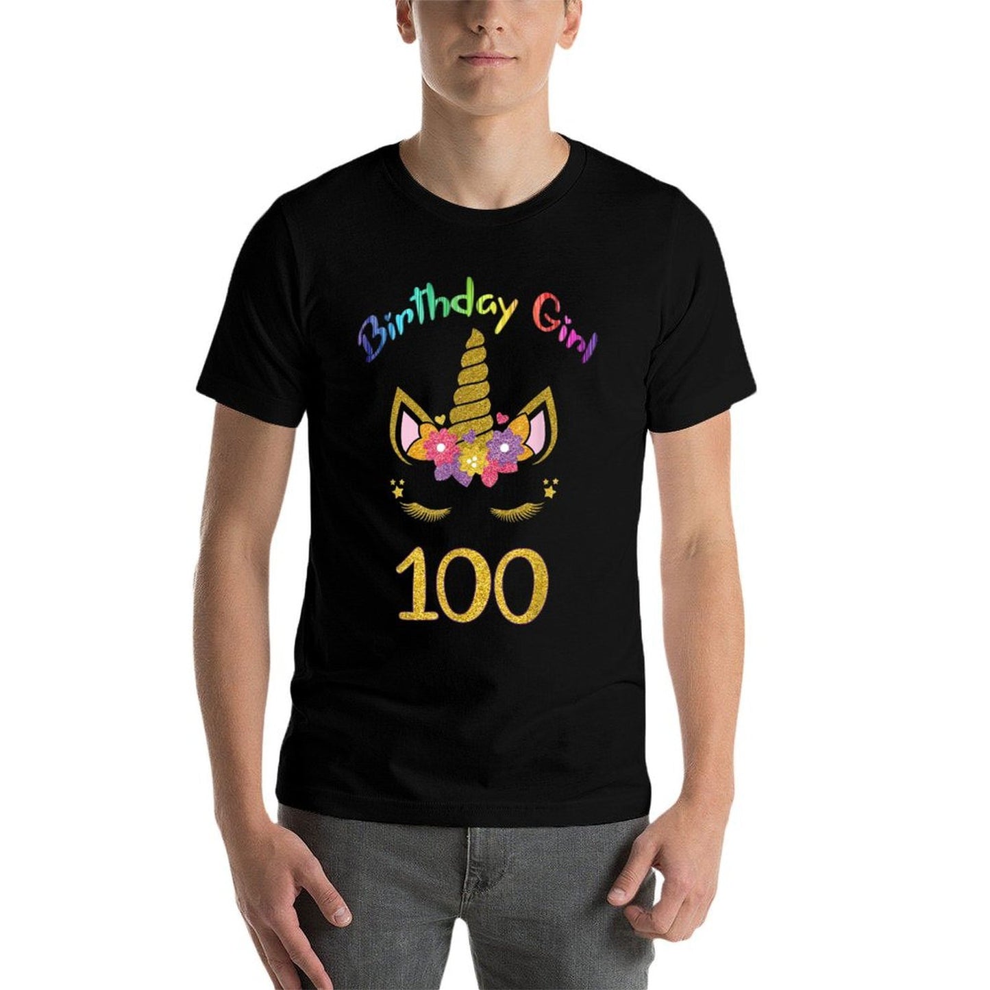 100th Birthday, 100 Year Old Unicorn Birthday Girl  Odor-resistant T-Shirt