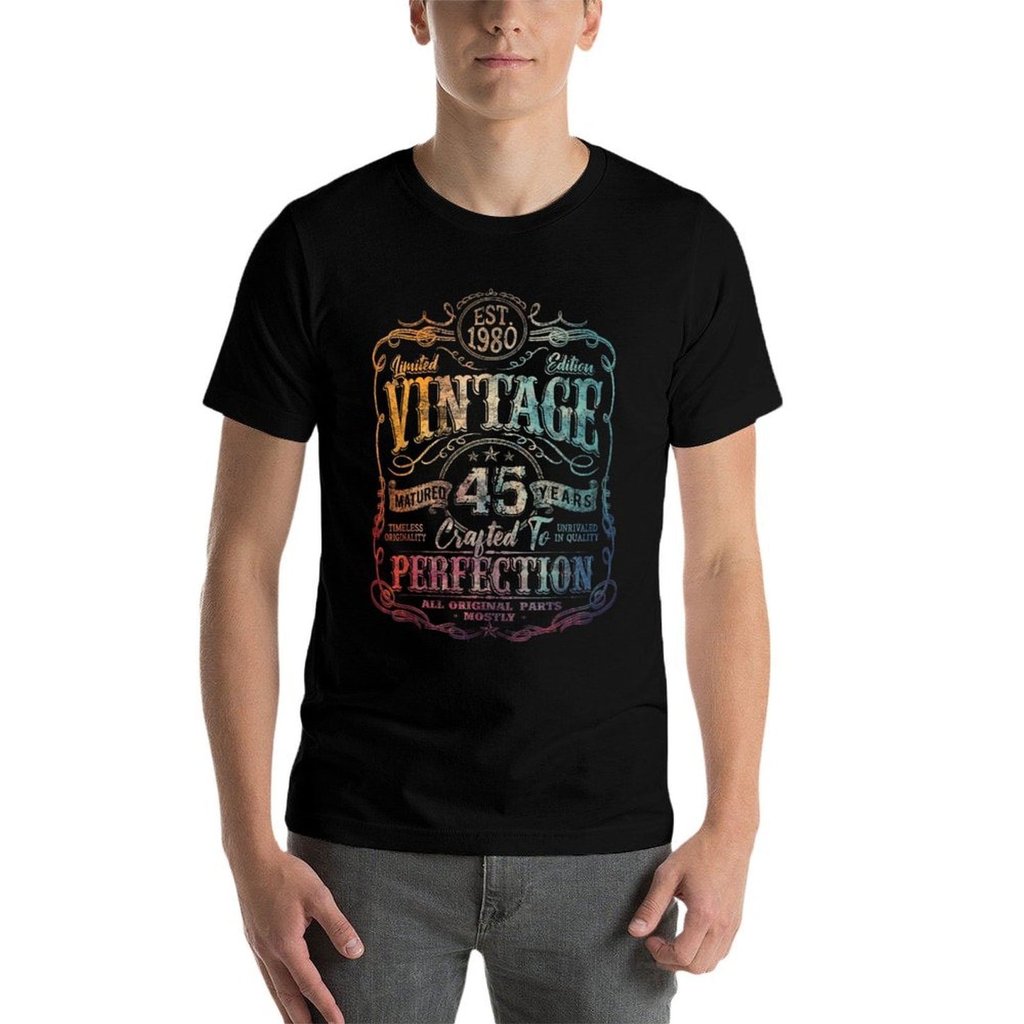 Vintage 1980 Limited Edition 45 Year Old 45th Birthday  Vintage-inspired T-Shirt