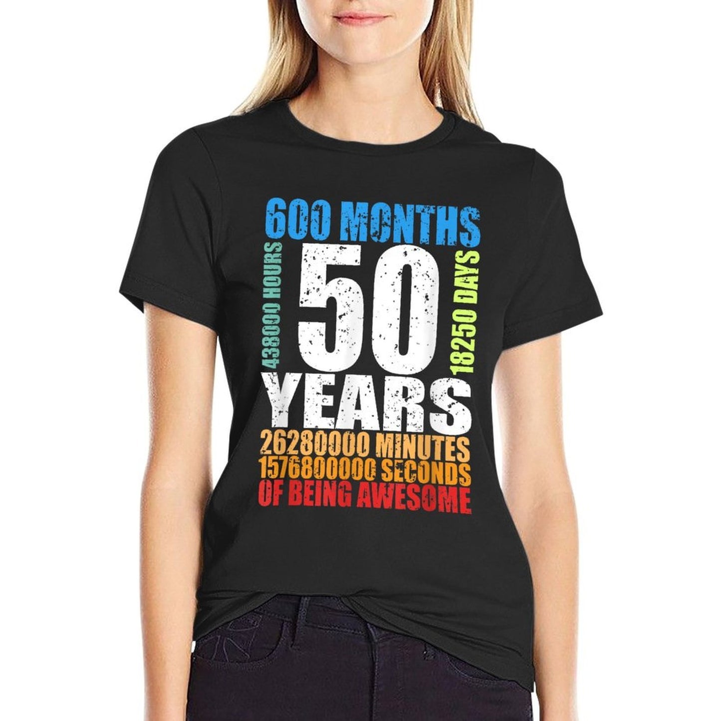50 Years Of Being Awesome 50th Birthday 50 Years Old Bday  Quick-drying T-Shirt