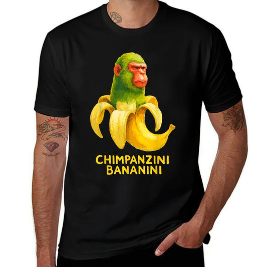 Watercolor Monkey Meme Italian Brainrot Chimpanzini Bananini  Wrinkle-resistant T-Shirt