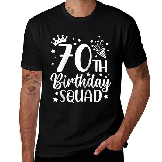 70th Birthday Squad 70 Years Old Birthday Party Group Men Raglan Baseball  Lightweight T-Shirt