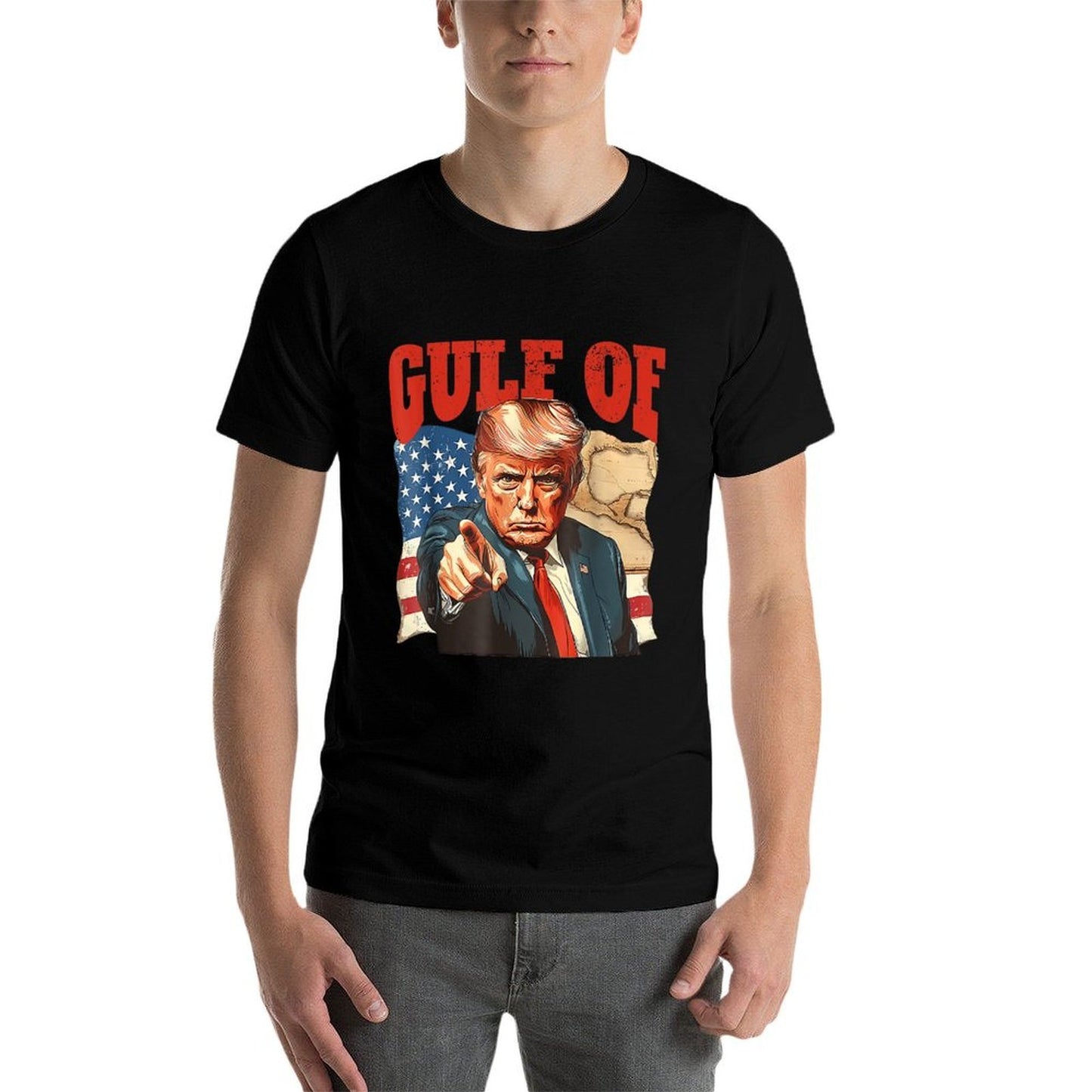 Welcome To America's Gulf, Funny Trump America's Gulf  Trendy Pattern T-Shirt