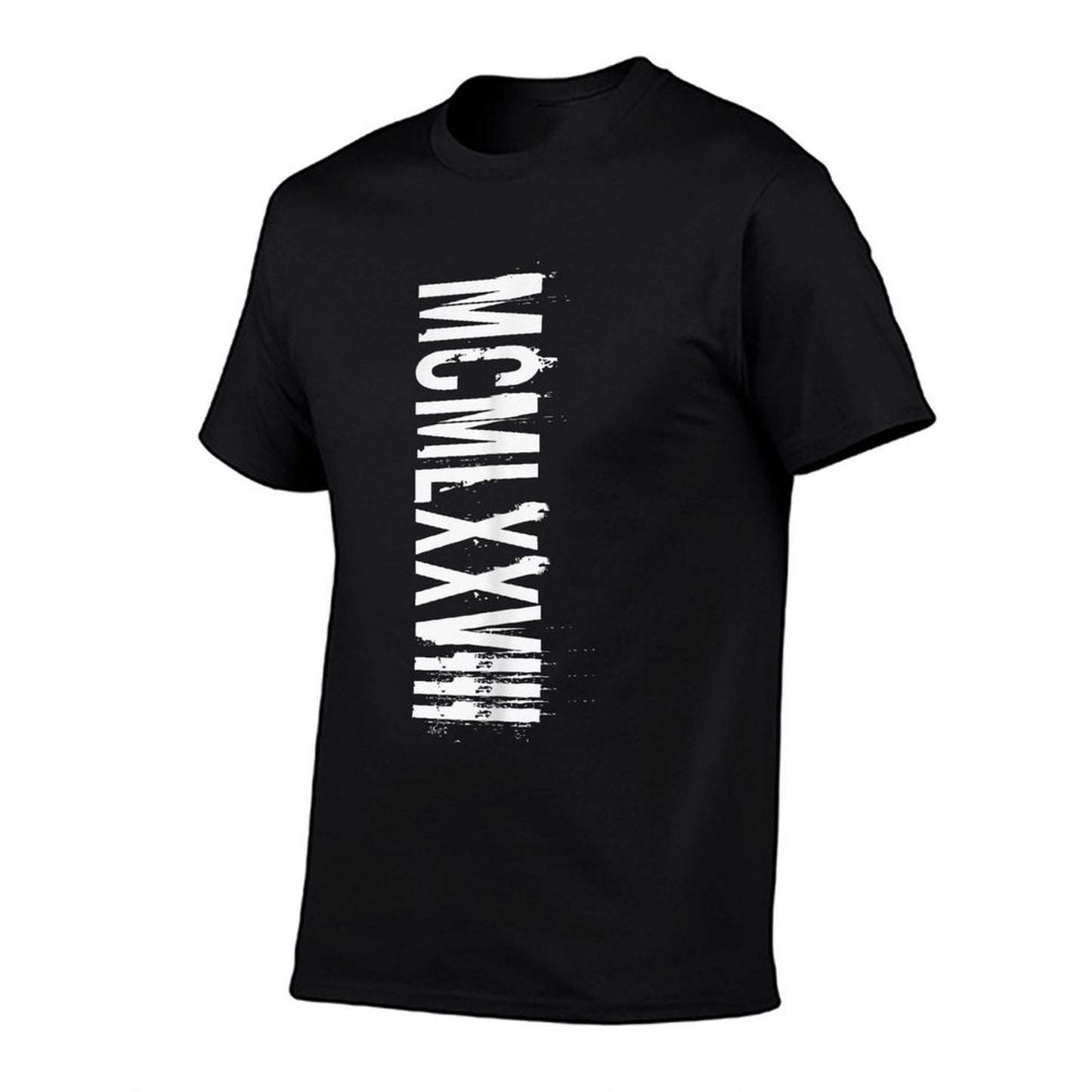 40th Birthday T-shirt, Year 1978 in Roman Numerals  Ribbed Collar T-Shirt