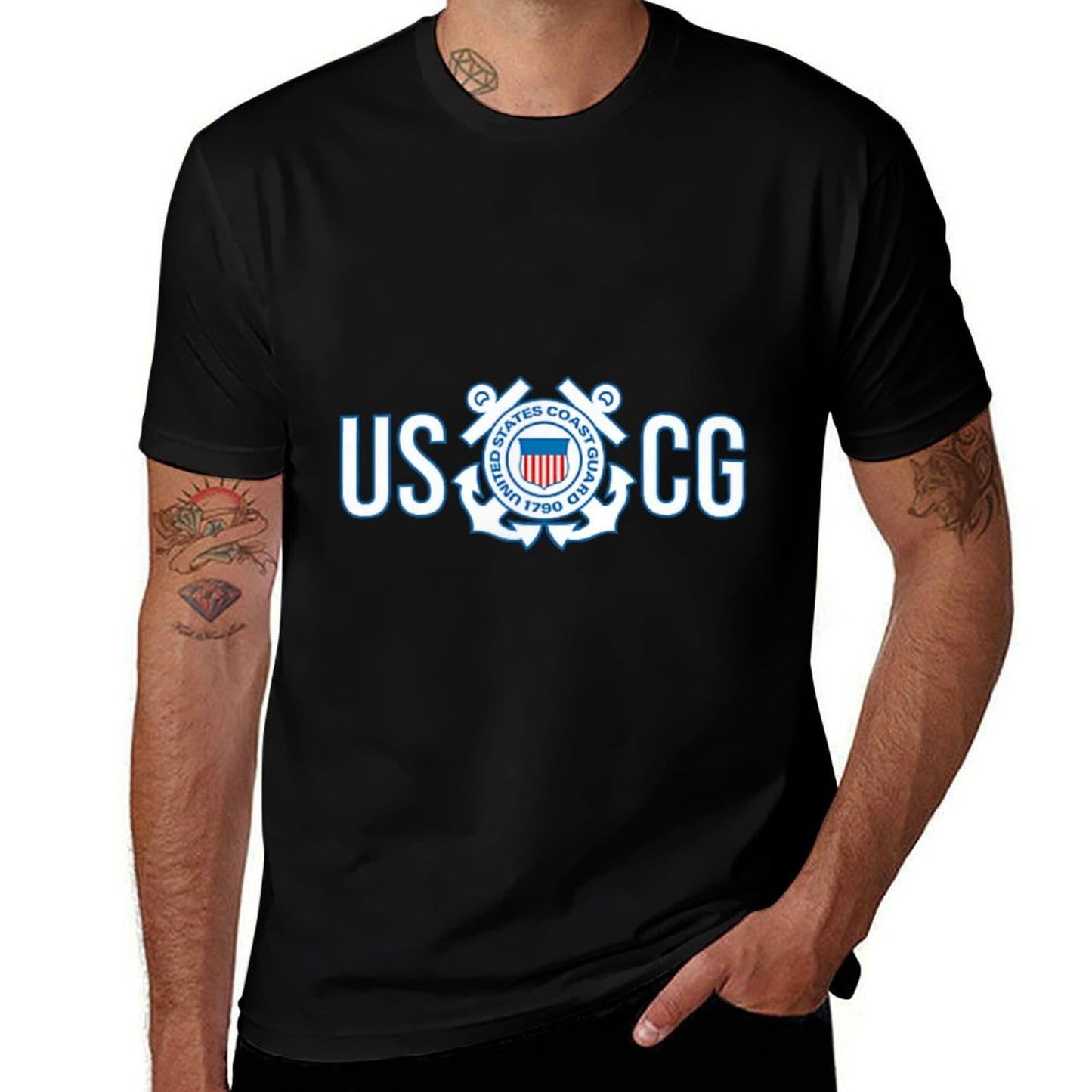 US COAST GUARD USCG UNITED STATES ANCHOR Comfortable T-Shirt